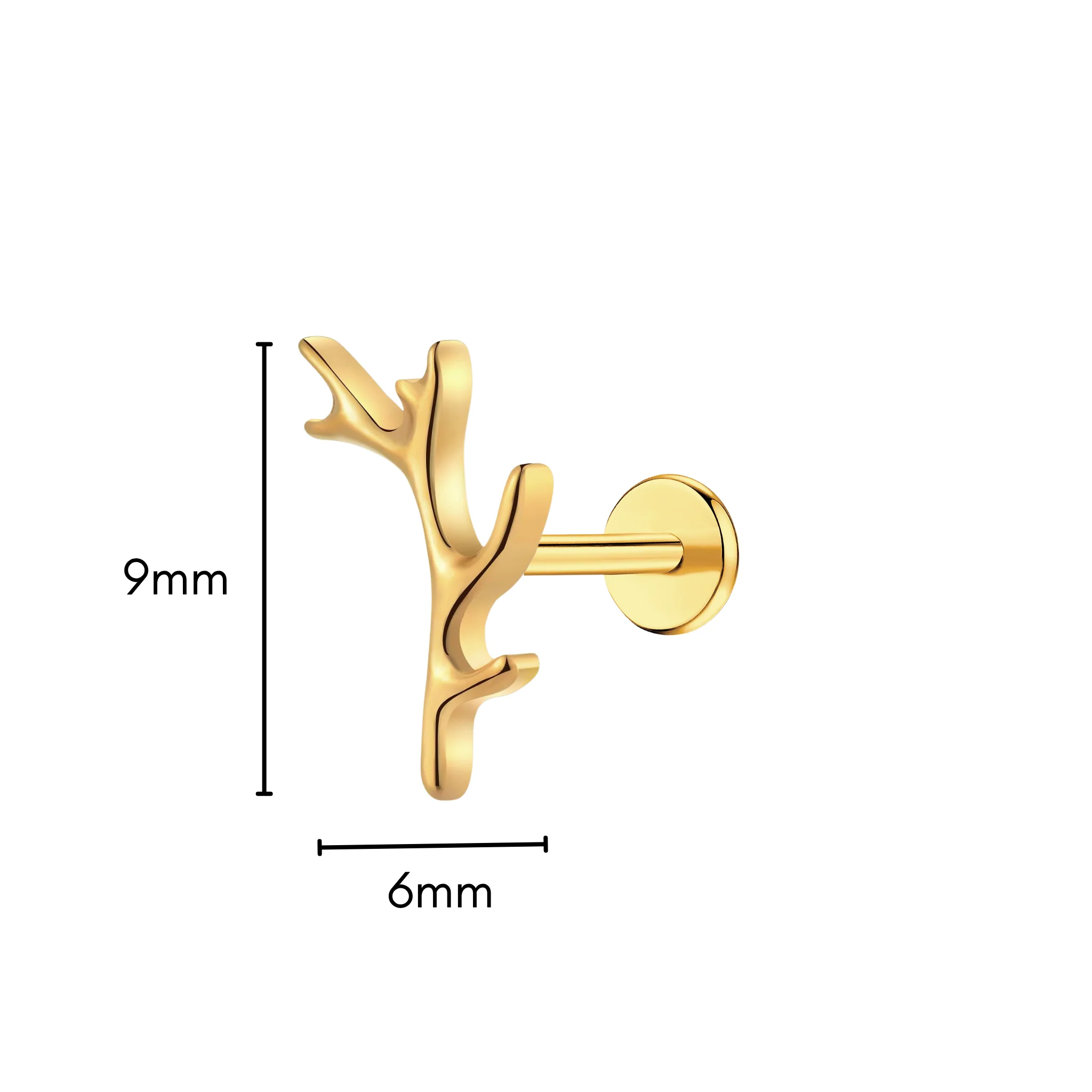 Antler Flat Back Stud (left) - Image 7