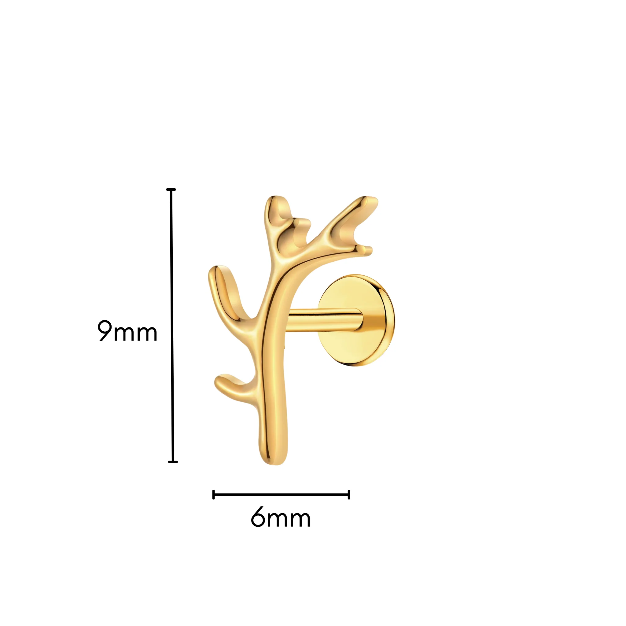 Antler Flat Back Stud (right) - Image 6