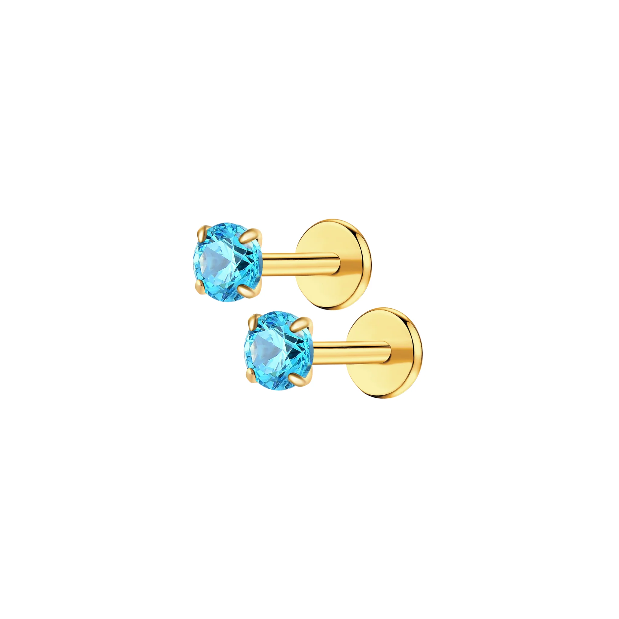 Aqua Classy Girl Flat Back Stud - Image 7