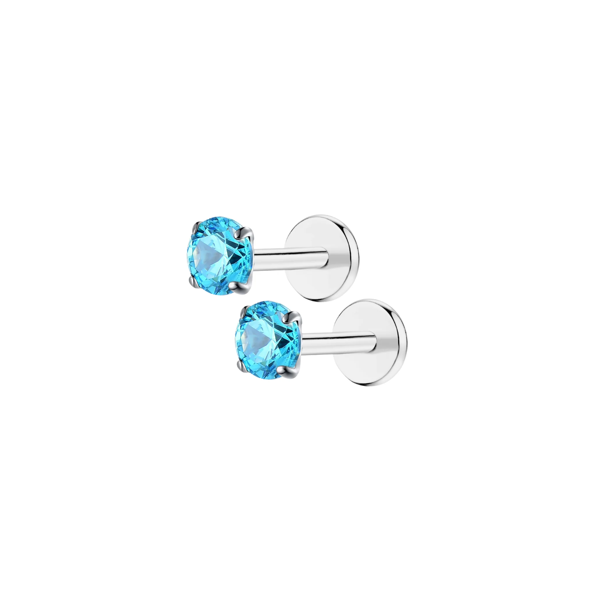 Aqua Classy Girl Flat Back Stud - Image 8
