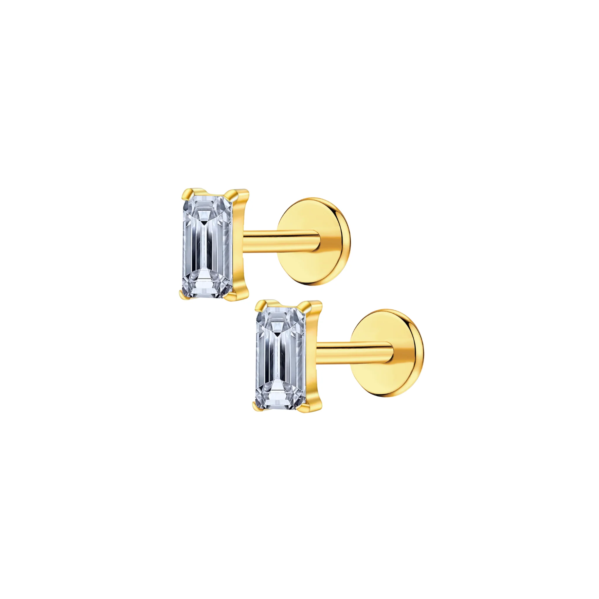 Baguette Flat Back Stud - Image 6