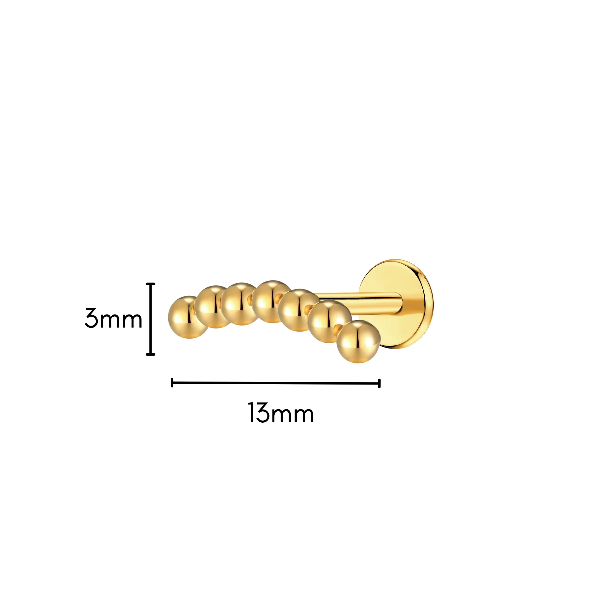 Beaded Crawler Flat Back Stud - Image 6