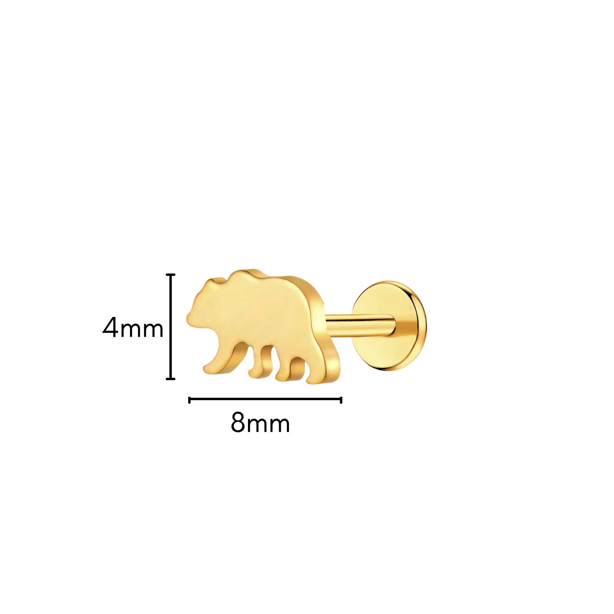 Grizzly Bear Flat Back Stud - Image 6