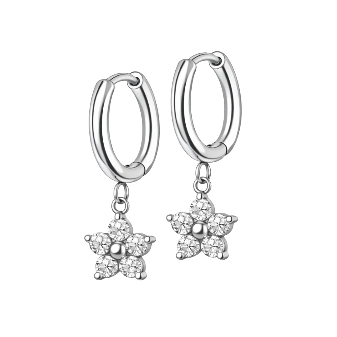 Blossom Charm Hoops - Image 2