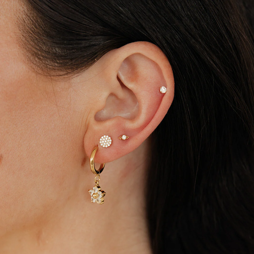 Blossom Charm Hoops - Image 3