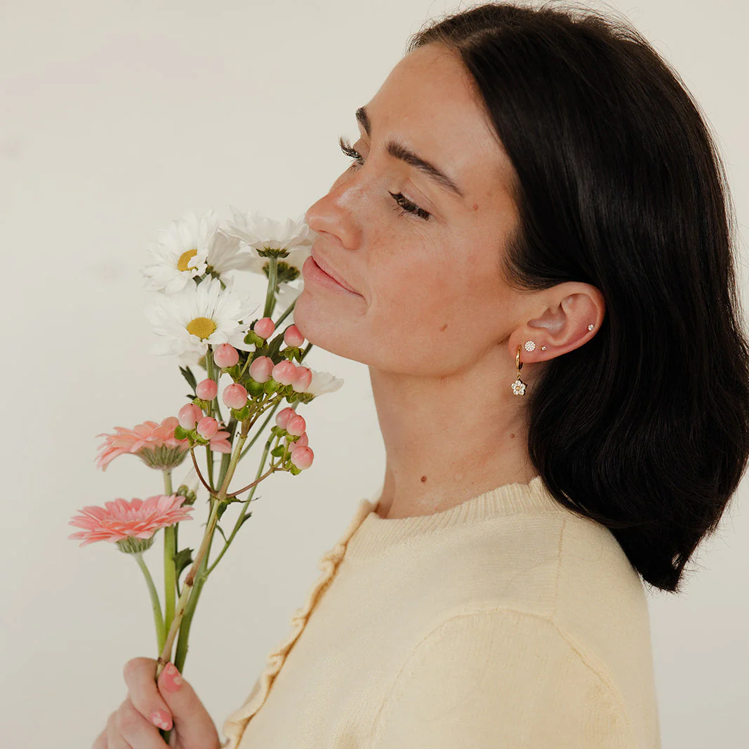 Blossom Charm Hoops - Image 4