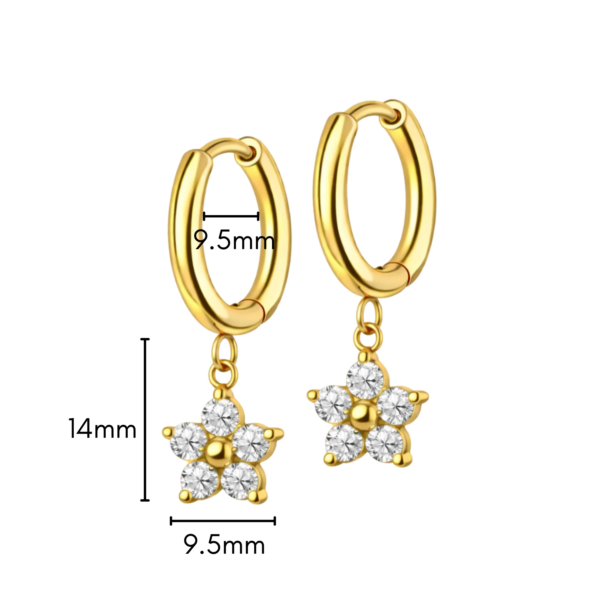 Blossom Charm Hoops - Image 6