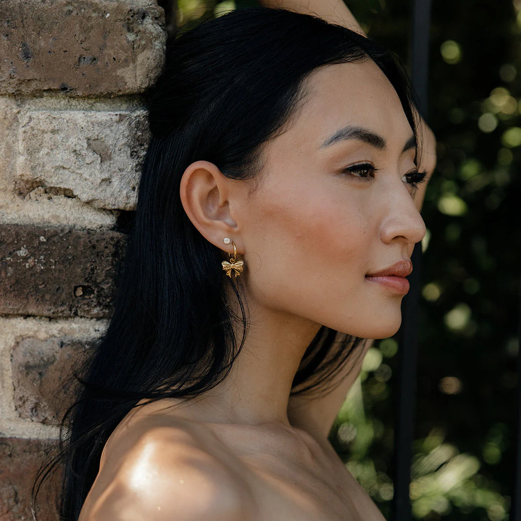 Bow Charm Hoops - Image 3