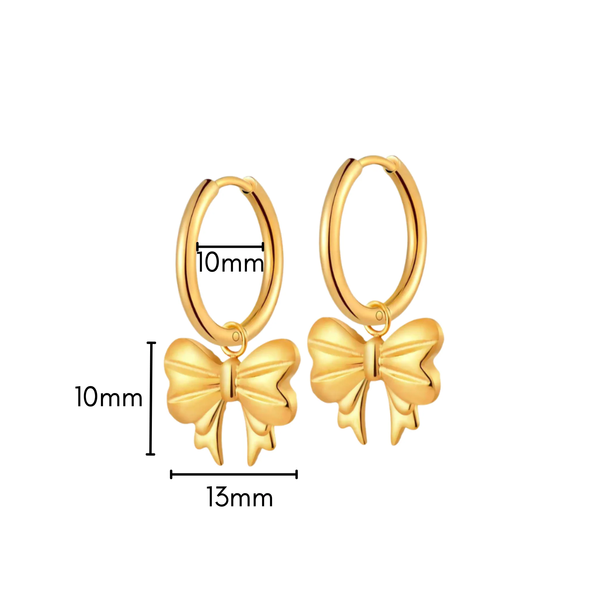 Bow Charm Hoops - Image 5