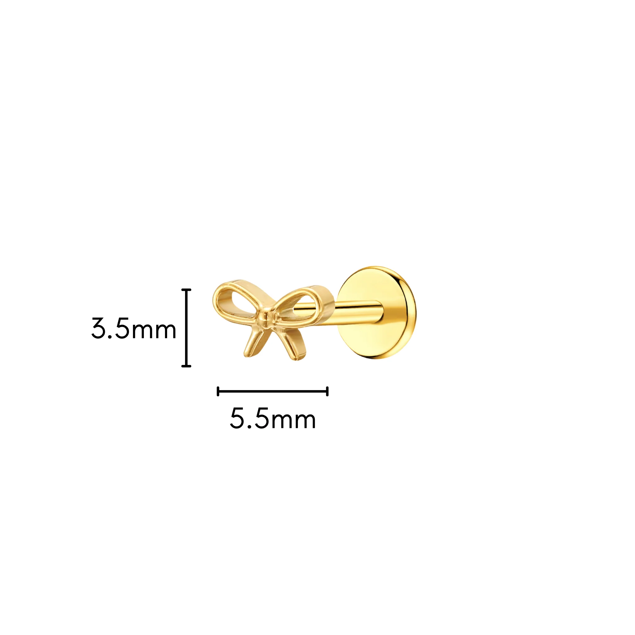 Bow Flat Back Stud - Image 5