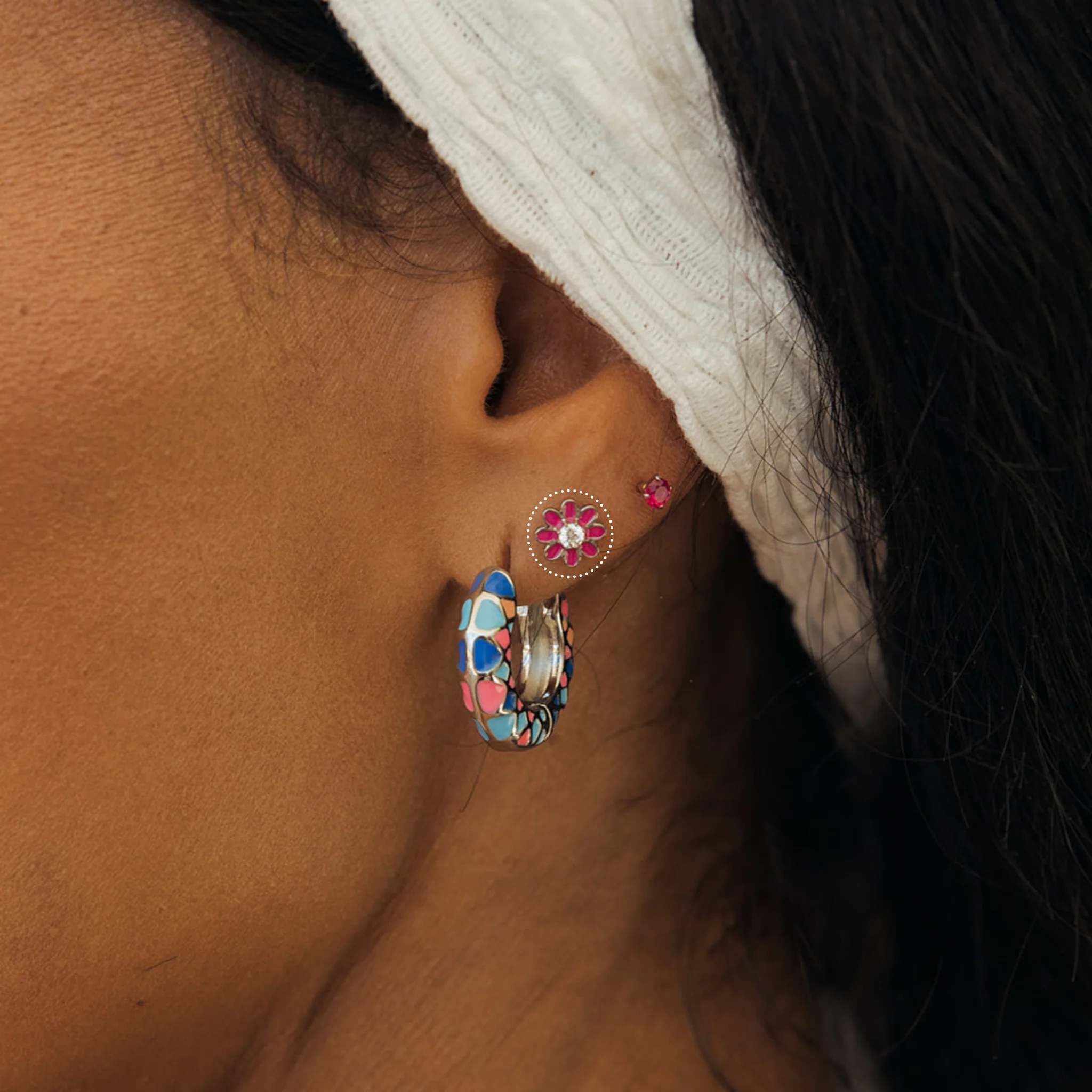 Bright Bloom Flat Back Stud - Image 3