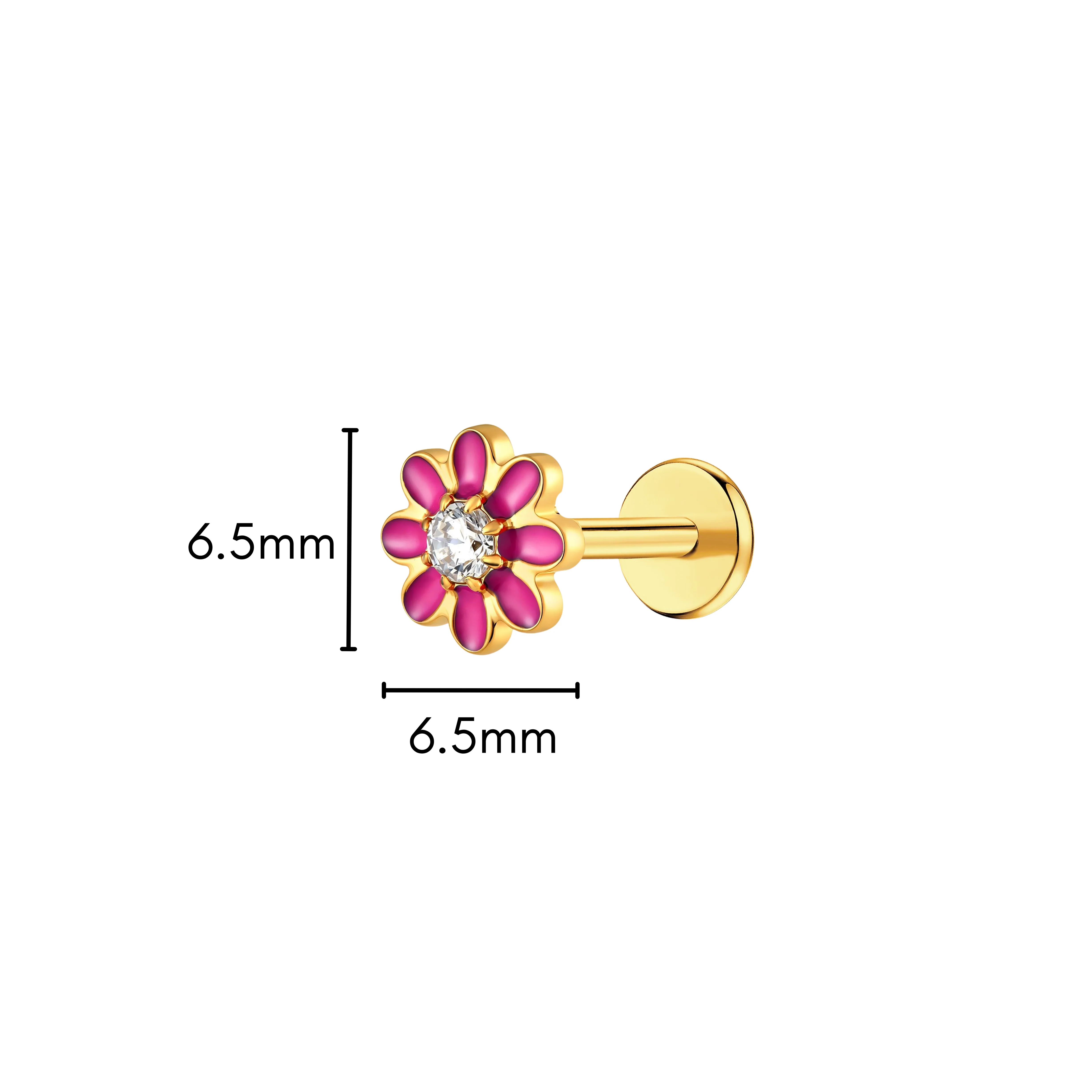 Bright Bloom Flat Back Stud - Image 6