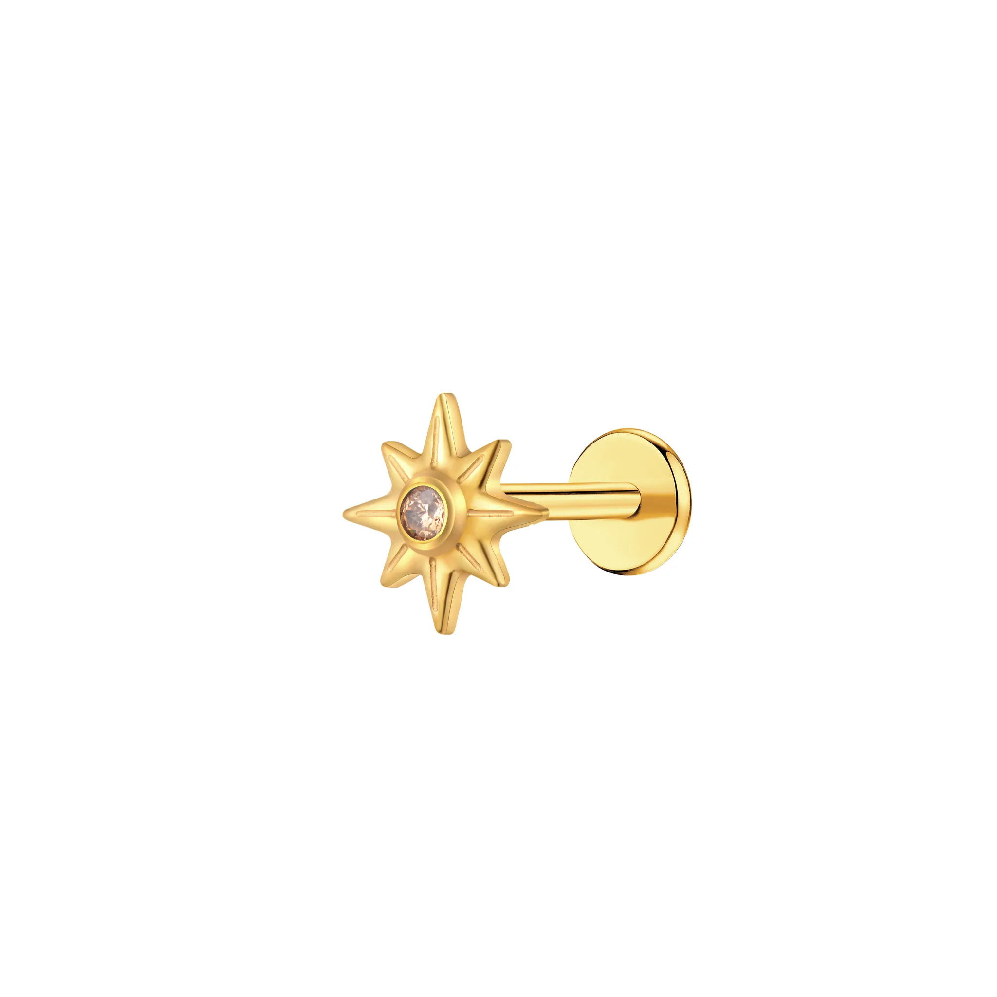 Topaz Nova Flat Back Stud
