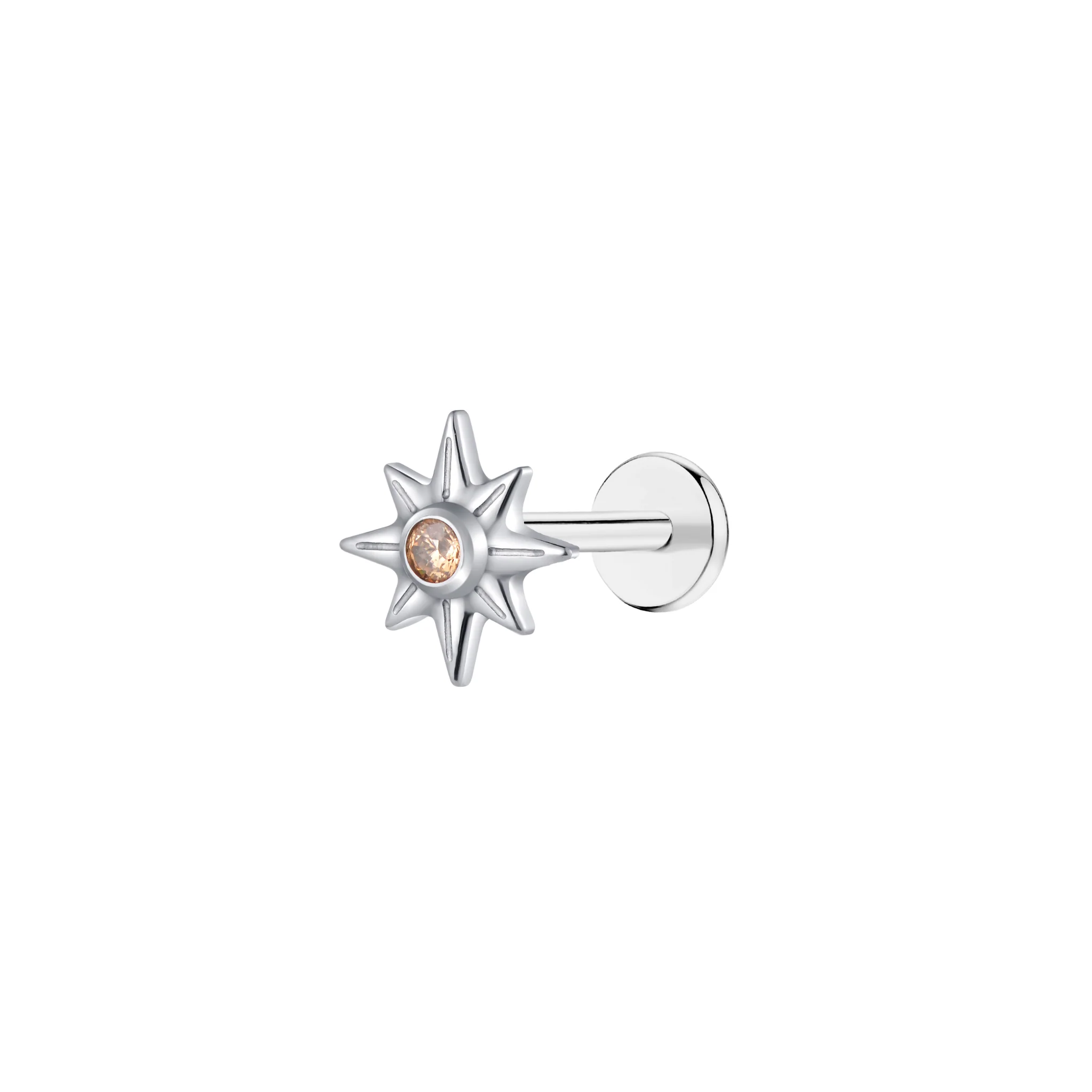 Topaz Nova Flat Back Stud - Image 2