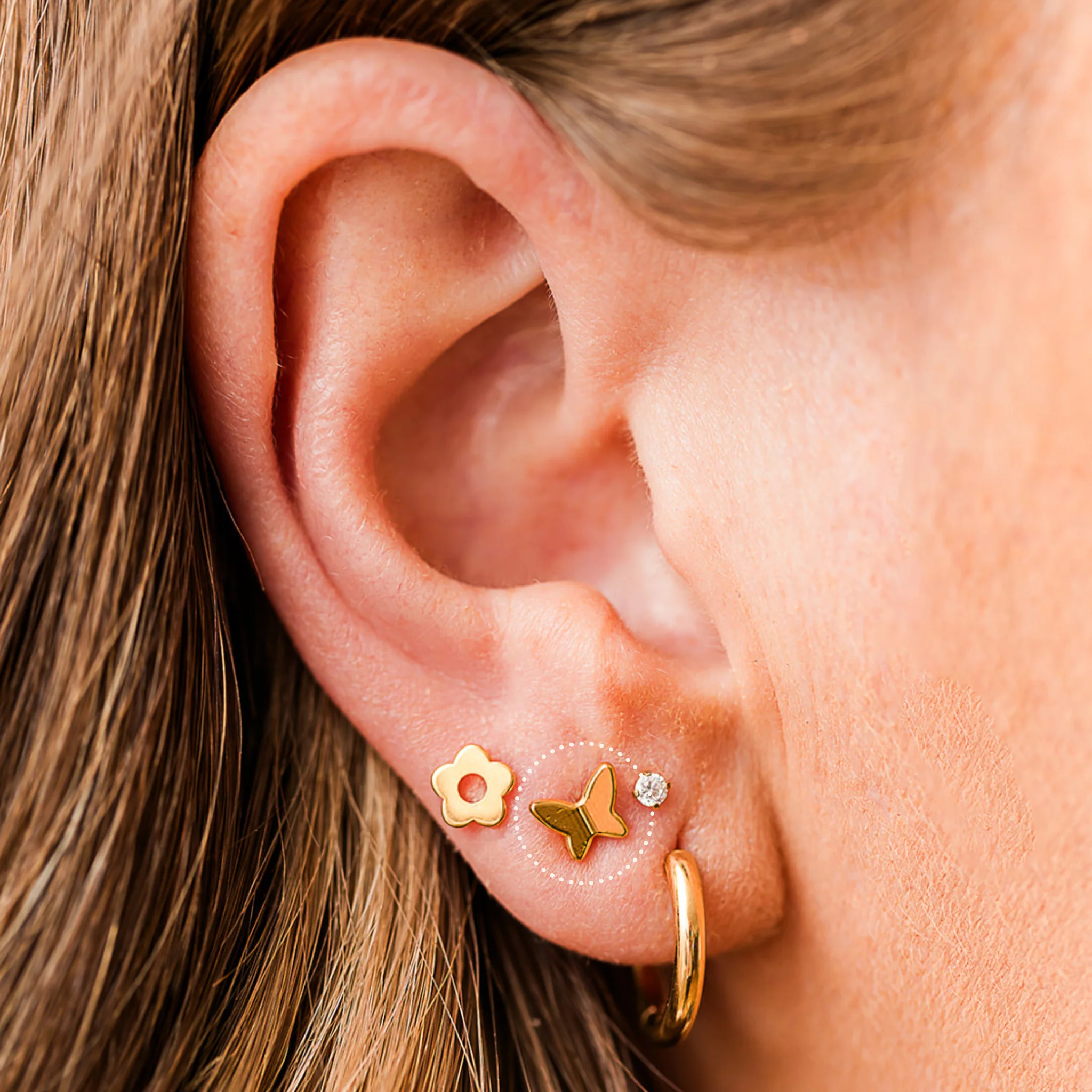 Butterfly Flat Back Stud - Image 4