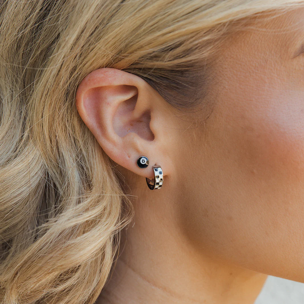 Checkered Titanium Hoops - Image 3