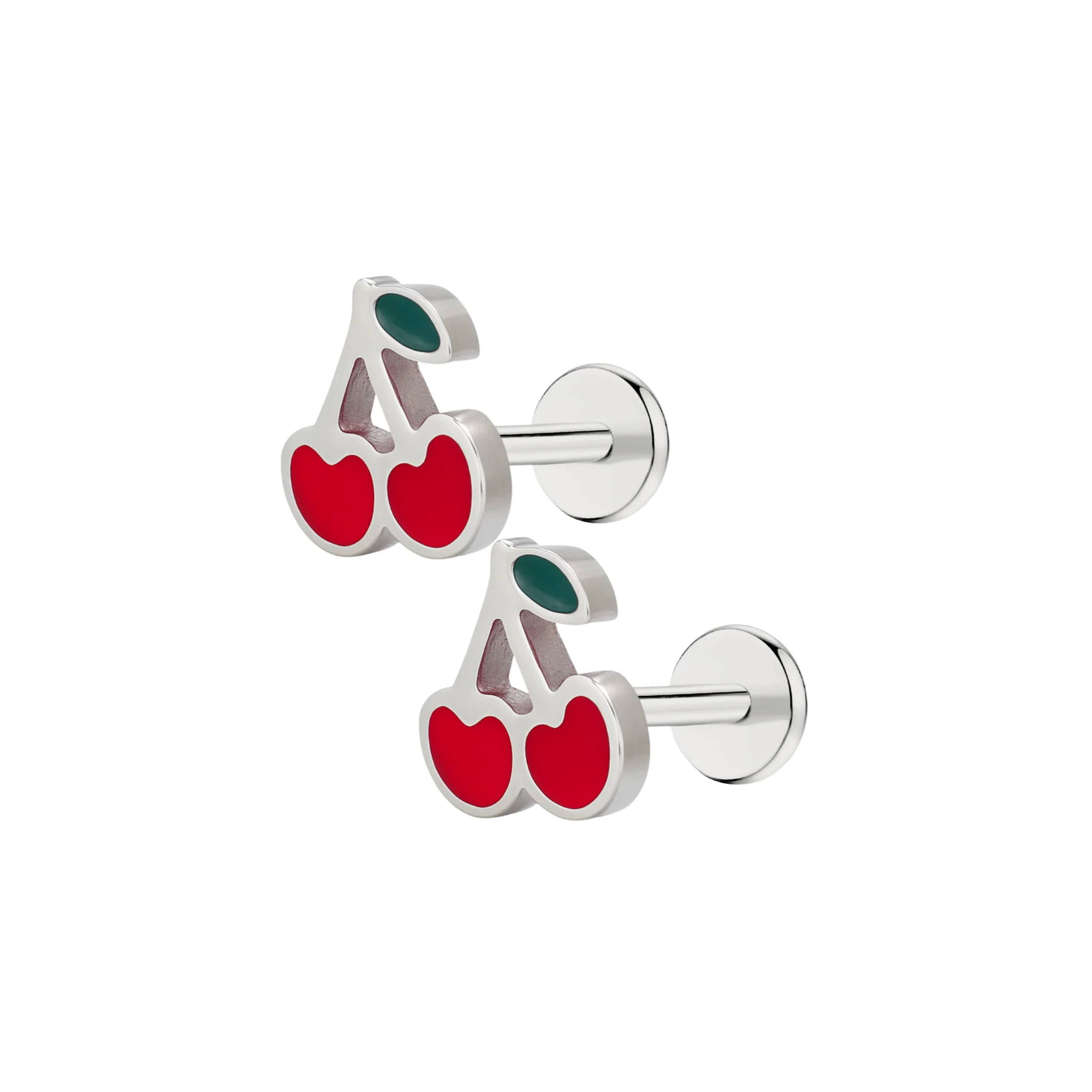 Cherry Enamel Flat Back Stud - Image 9