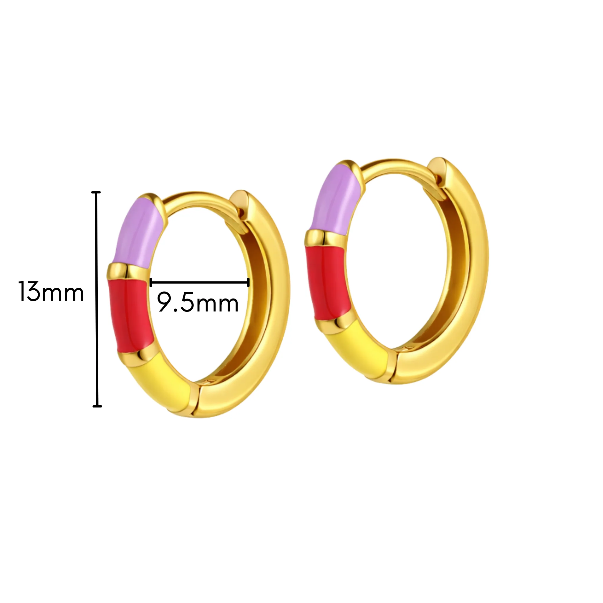 Colorblock Cutie Hoops - Image 3