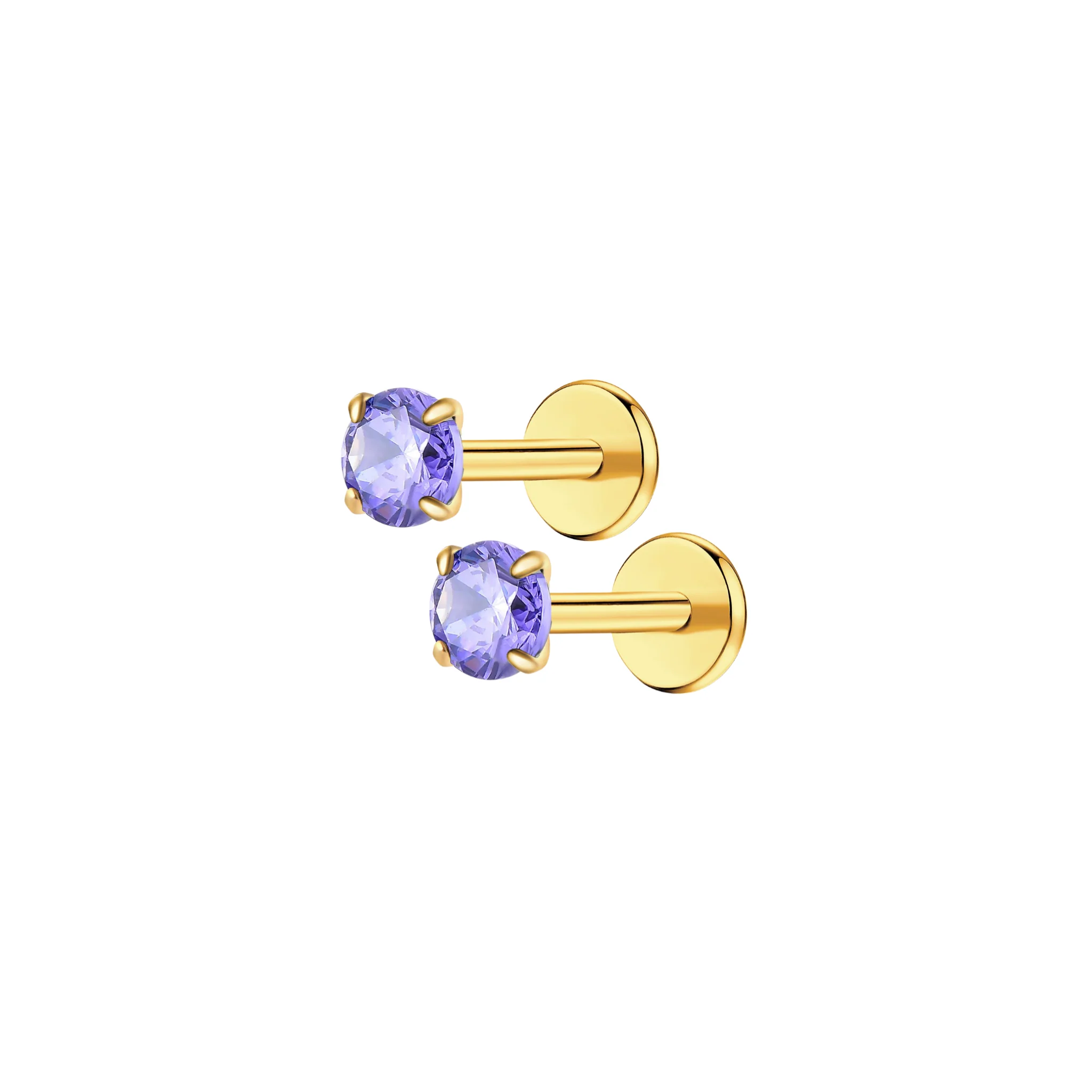 Violet Classy Girl Flat Back Stud - Image 6