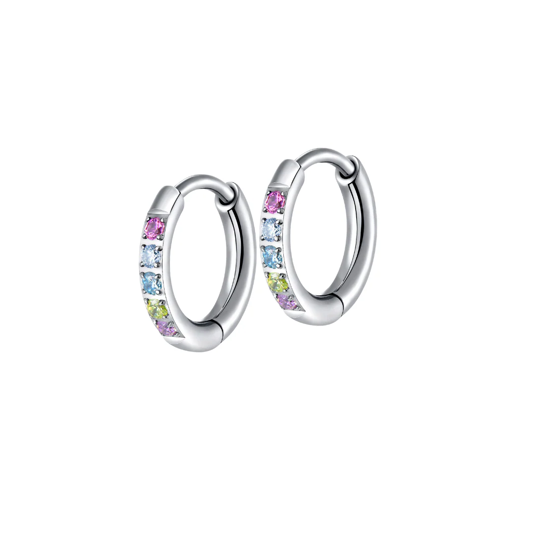 Colorful Dress Me Up Hoops in Titanium - Image 2