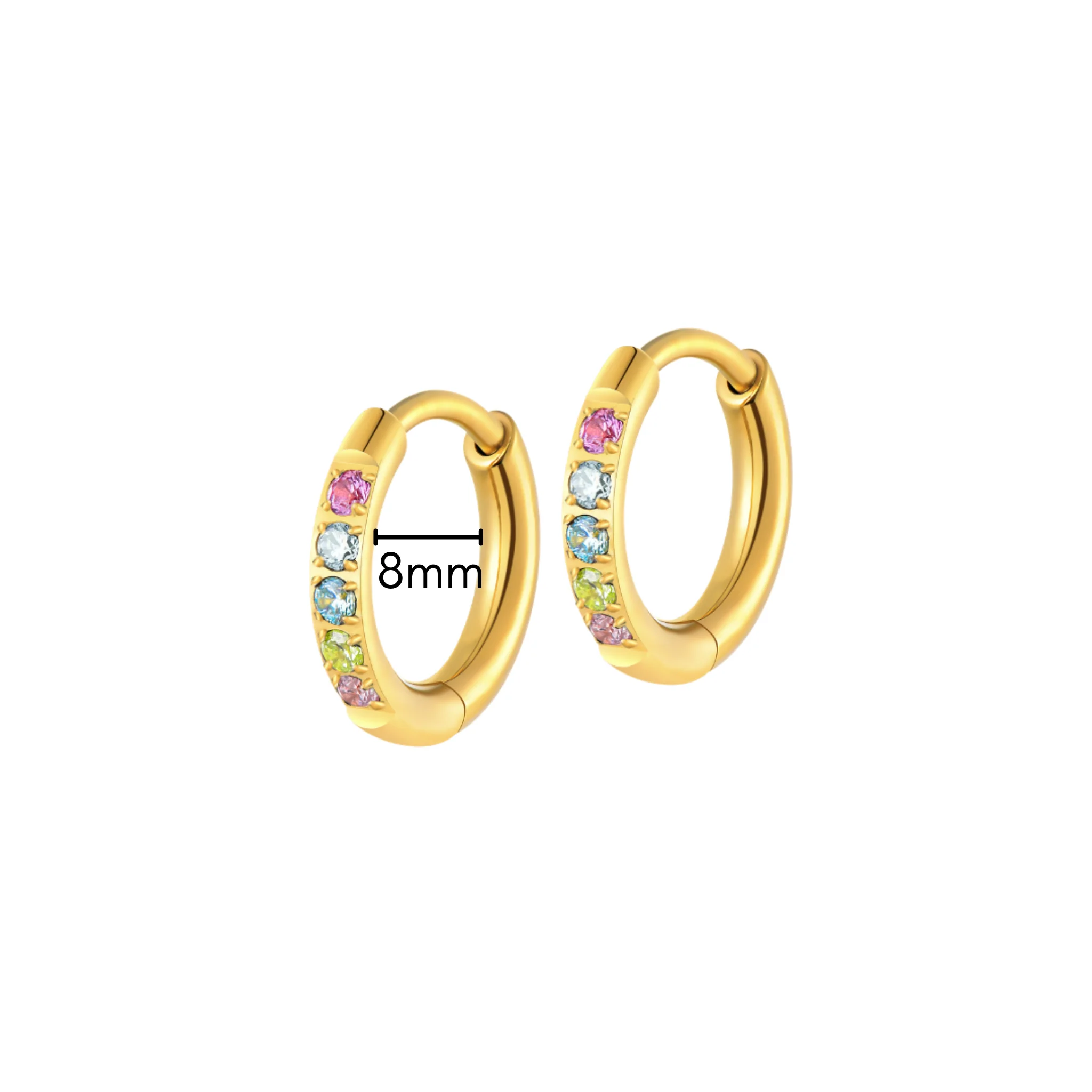 Colorful Dress Me Up Hoops in Titanium - Image 6