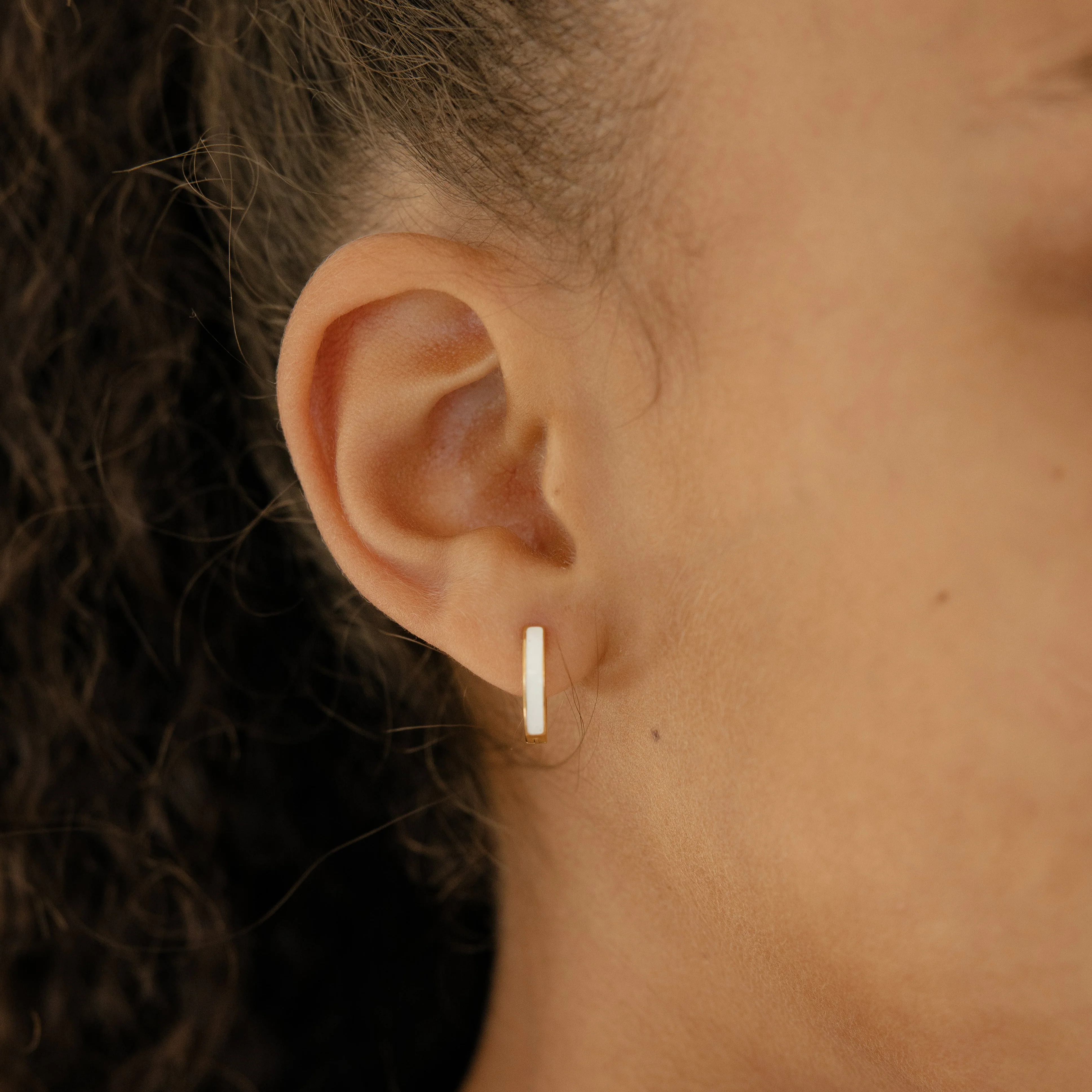 Colorful Enamel Hoops in Titanium (Multiple Colors) - Image 14