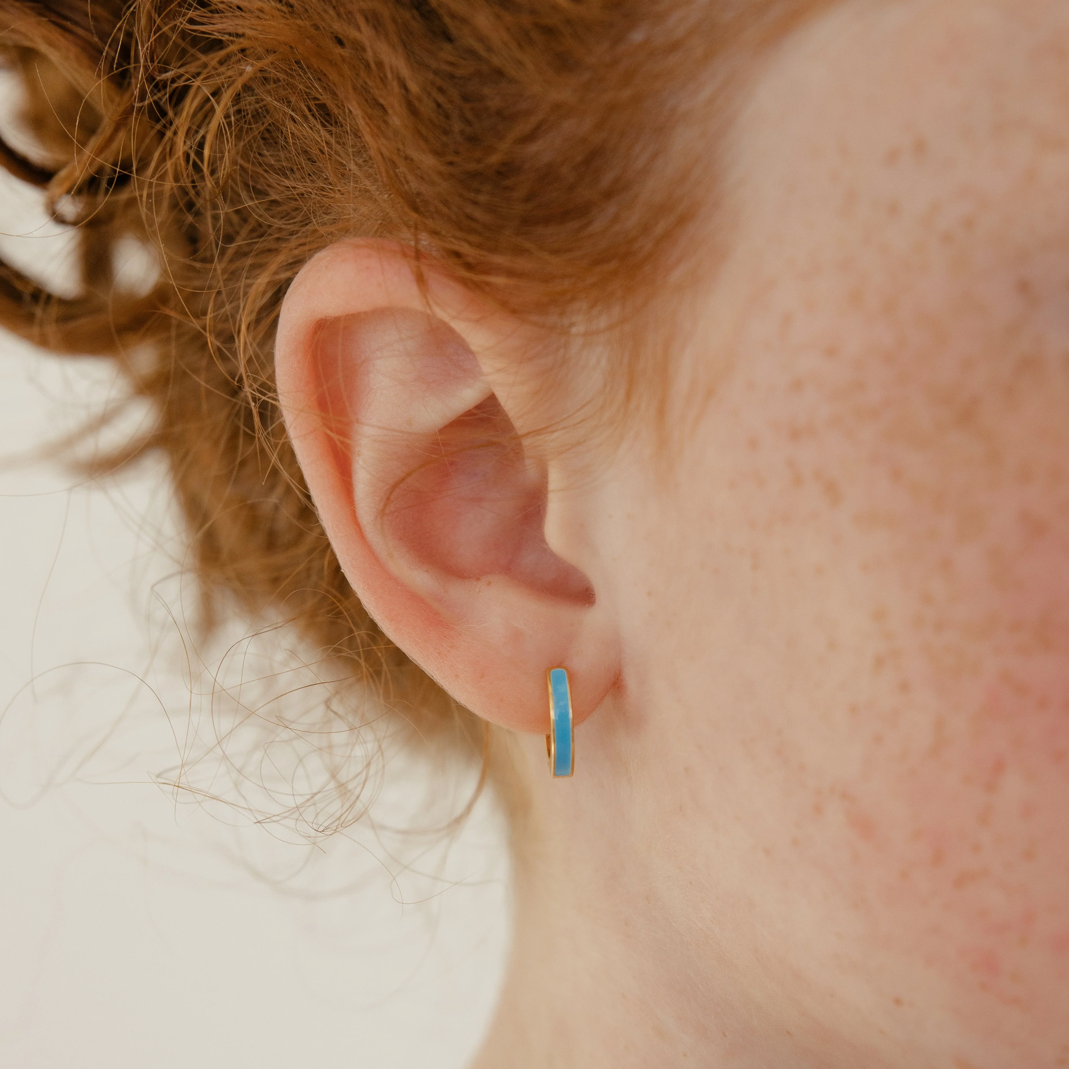 Colorful Enamel Hoops in Titanium (Multiple Colors) - Image 22