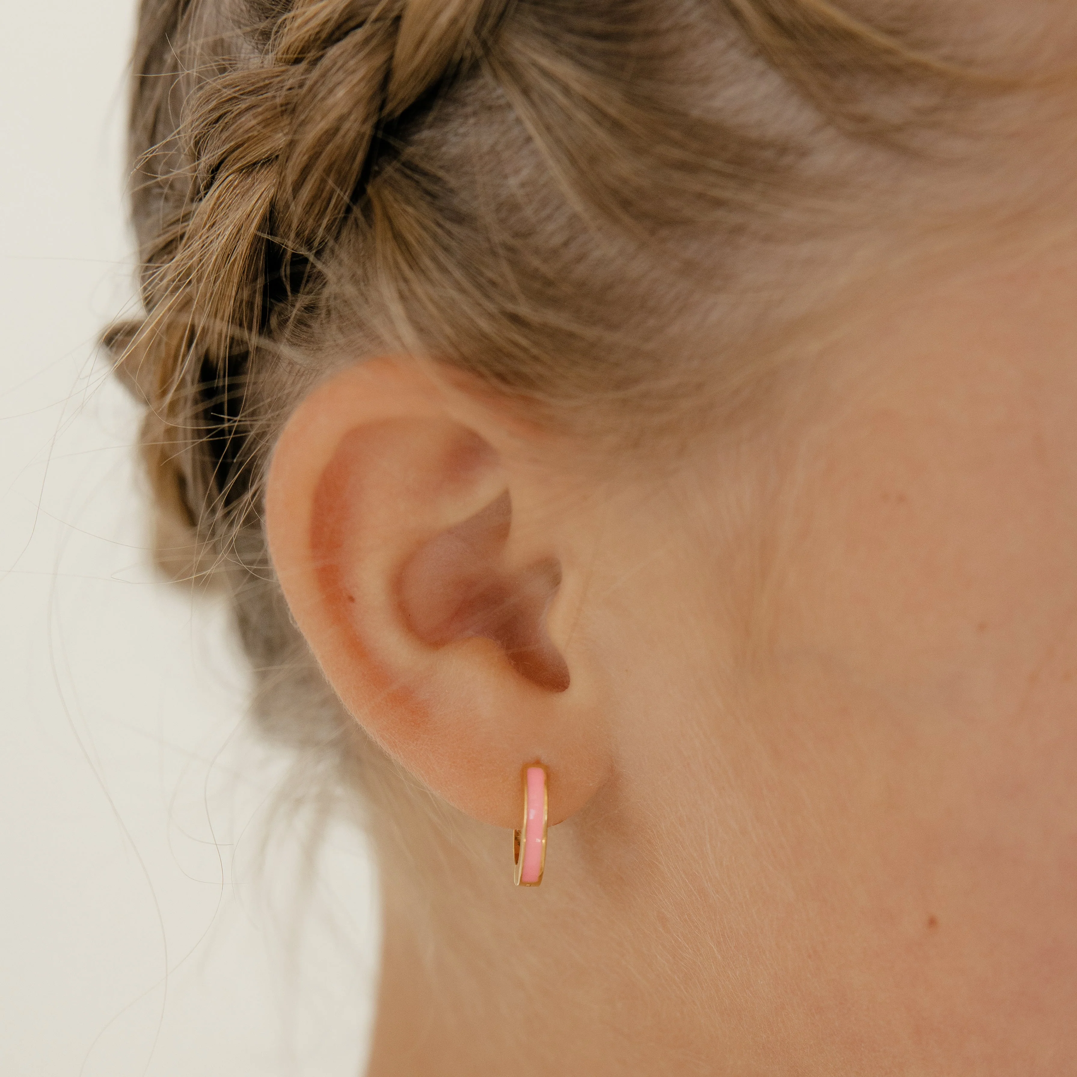 Colorful Enamel Hoops in Titanium (Multiple Colors) - Image 7