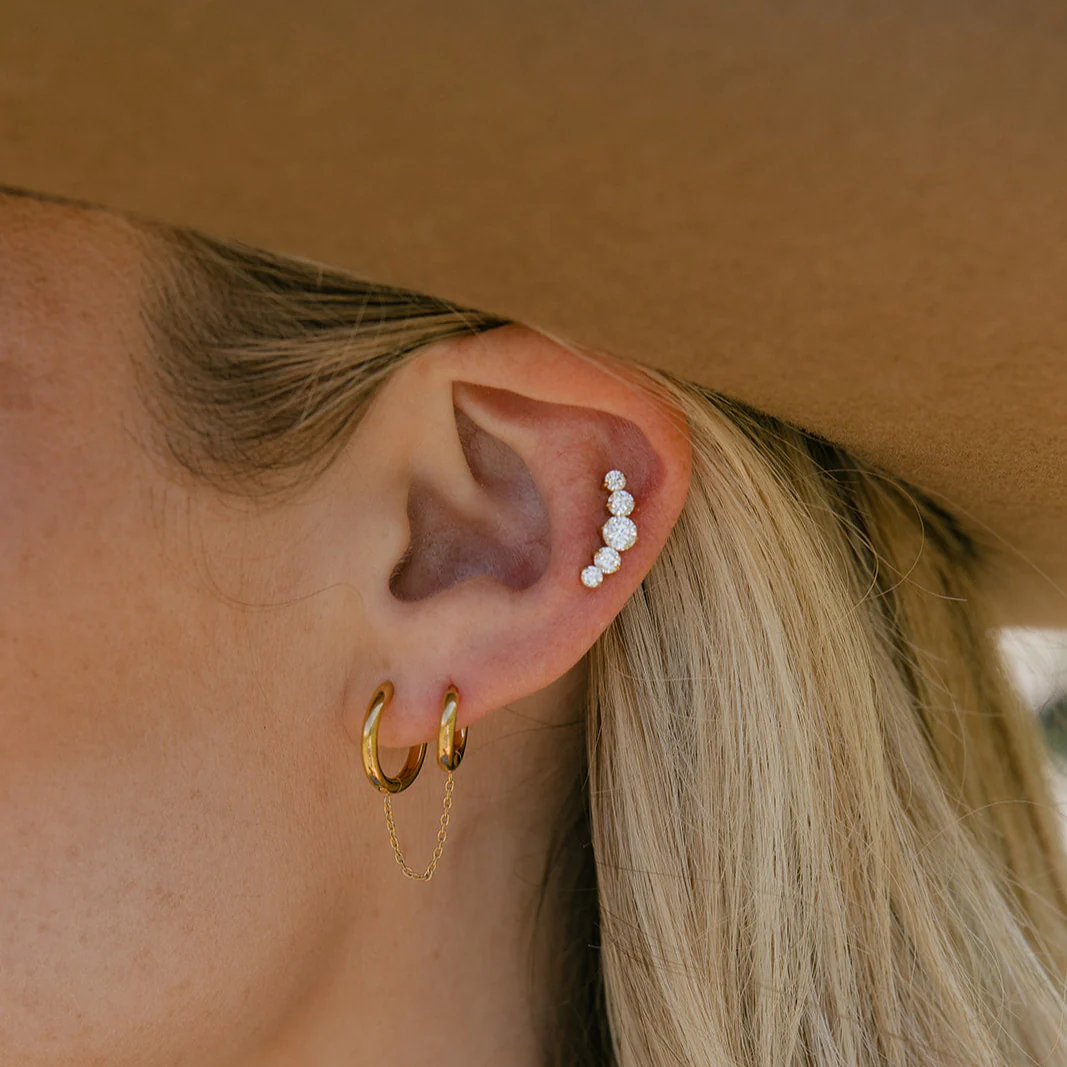 Crawler CZ Flat Back Stud - Image 3