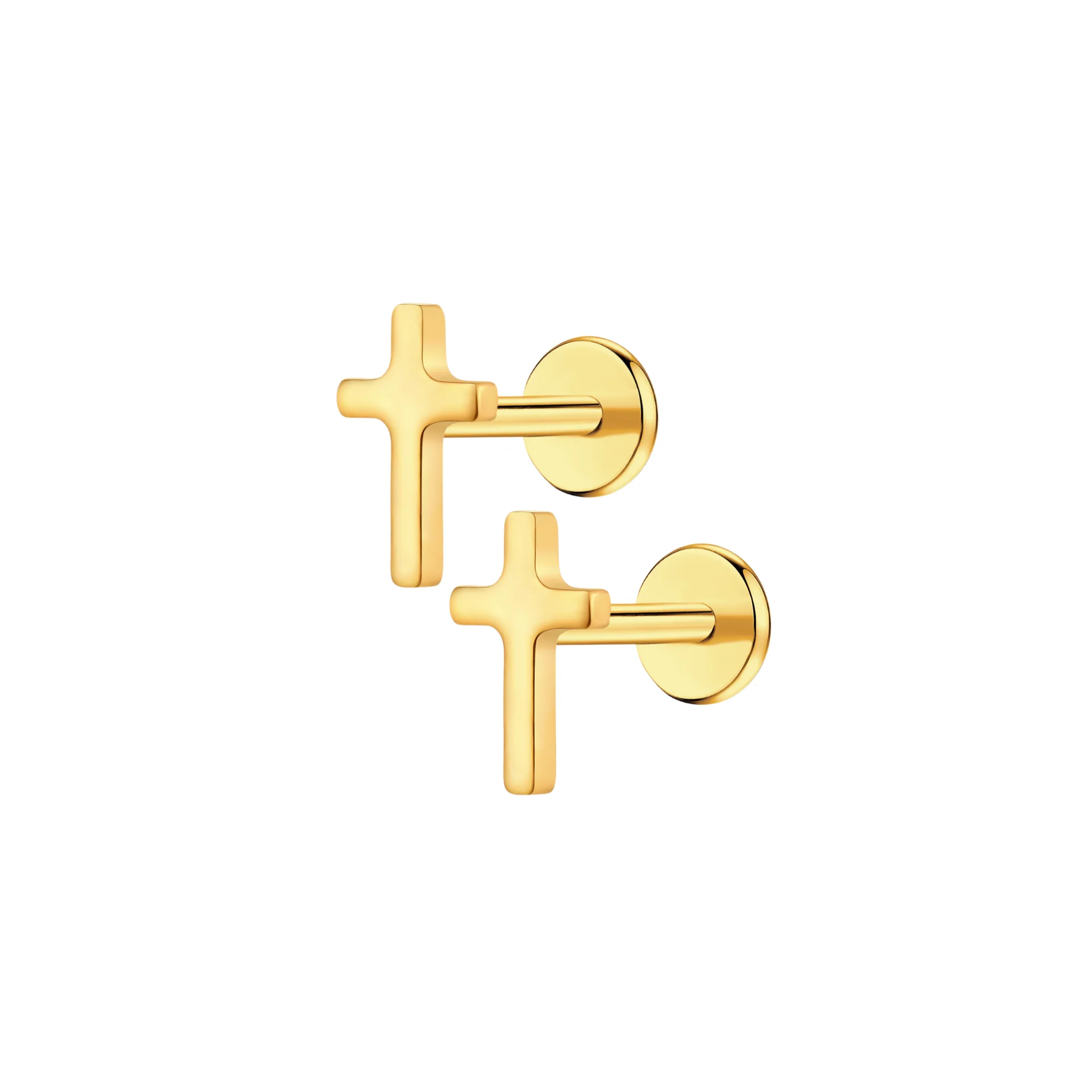 Cross Flat Back Stud - Image 8
