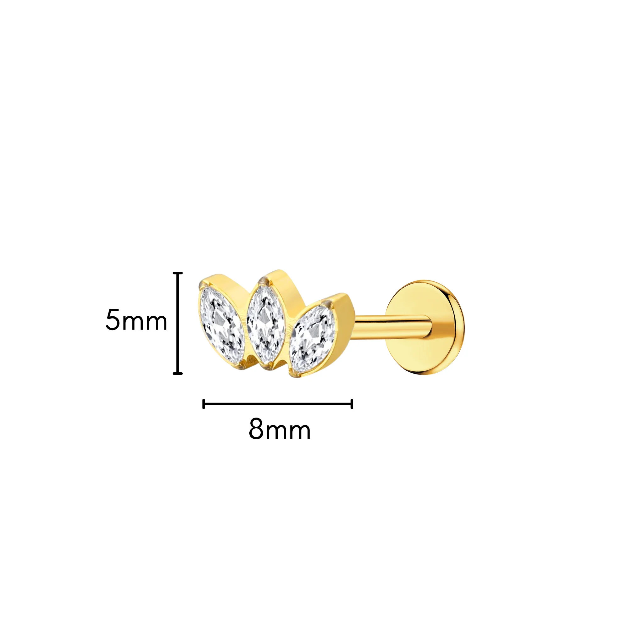 Crown Jewel Flat Back Stud - Image 6