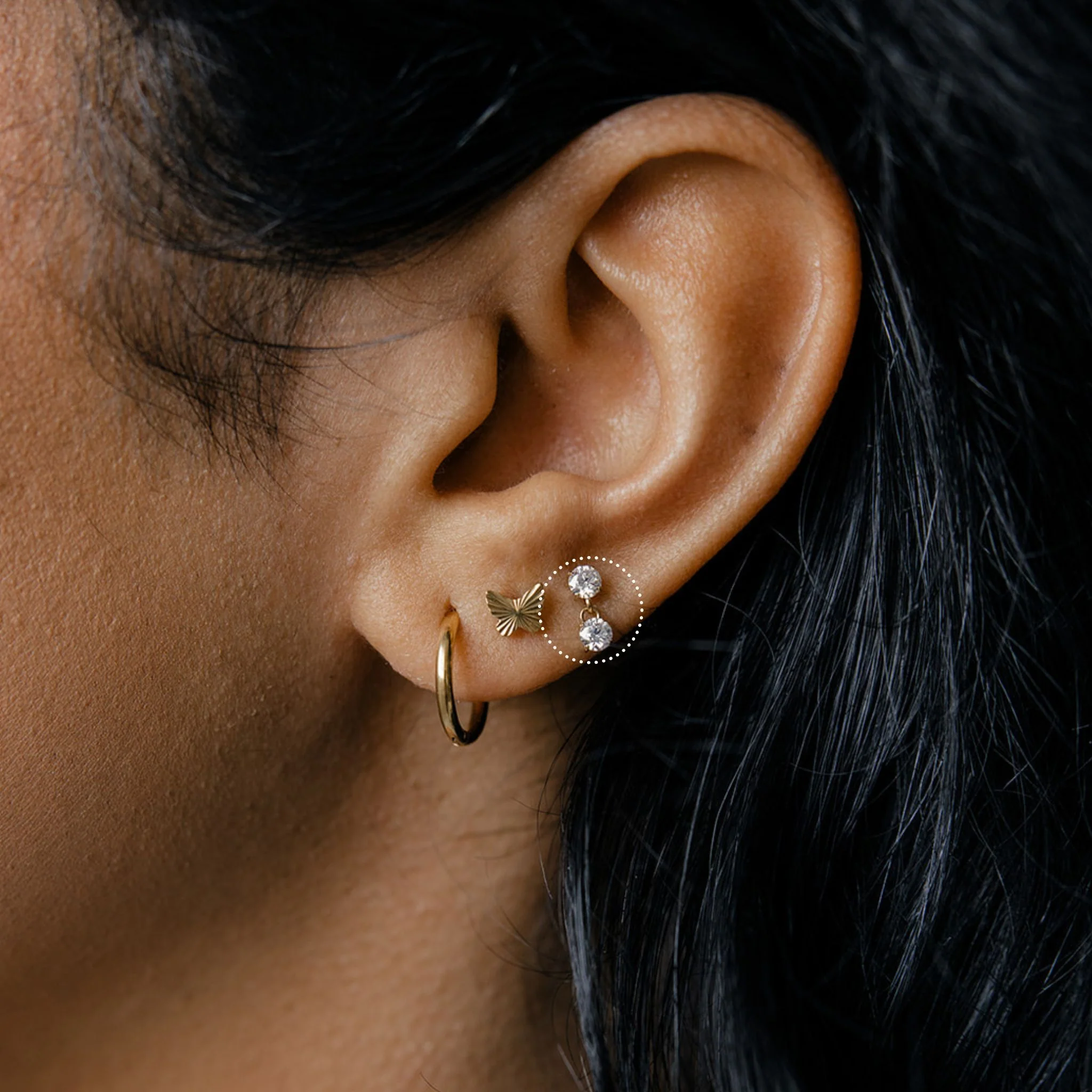 Crystal Cascade Flat Back Stud - Image 3