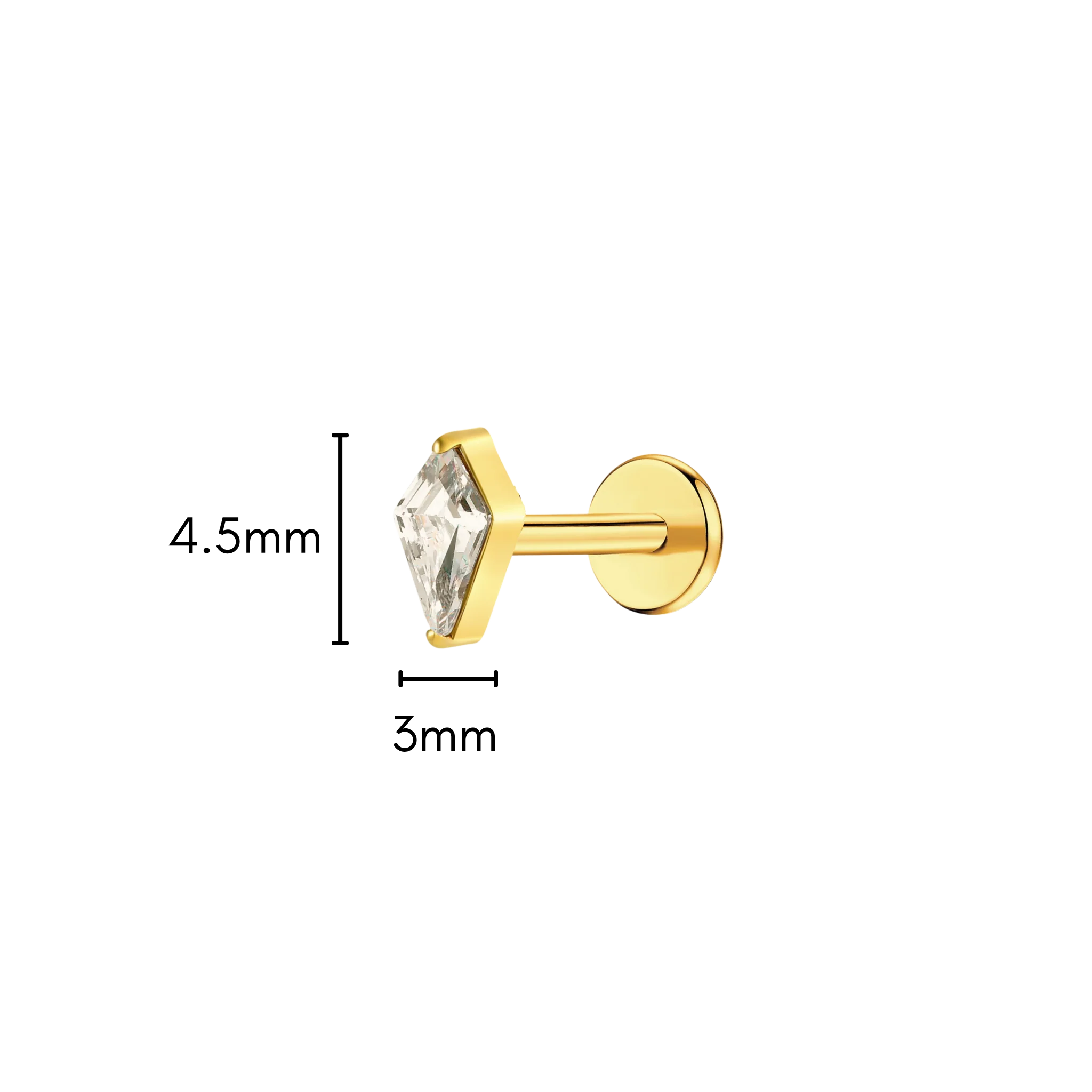 Crystal Kite Flat Back Stud - Image 5