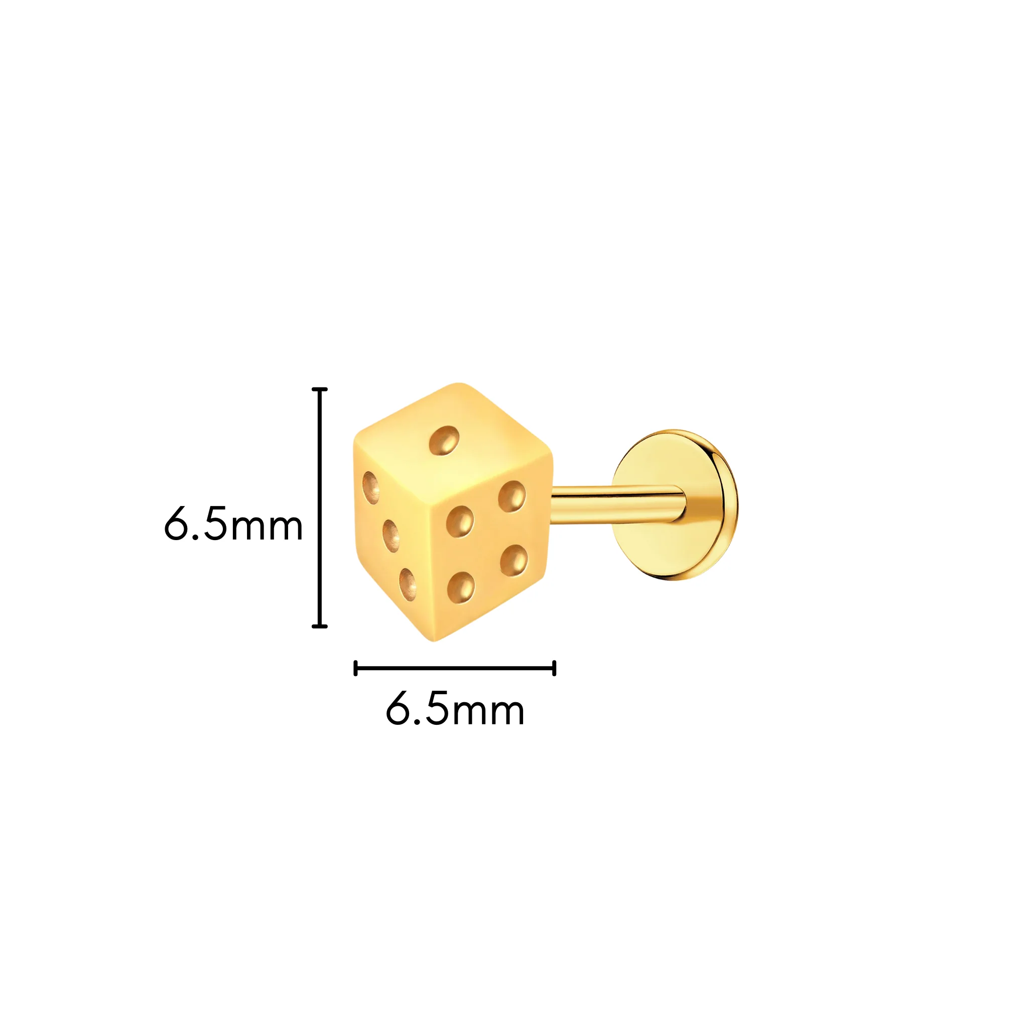 Lucky Dice Flat Back Stud - Image 6