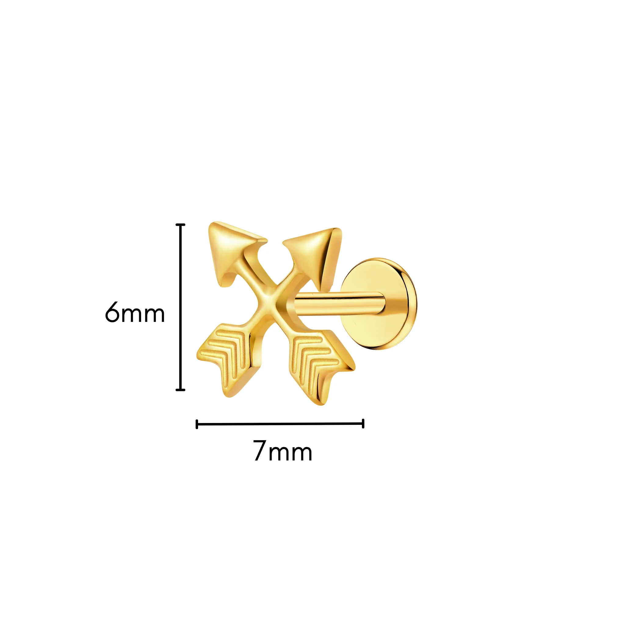 Double Arrow Flat Back Stud - Image 7