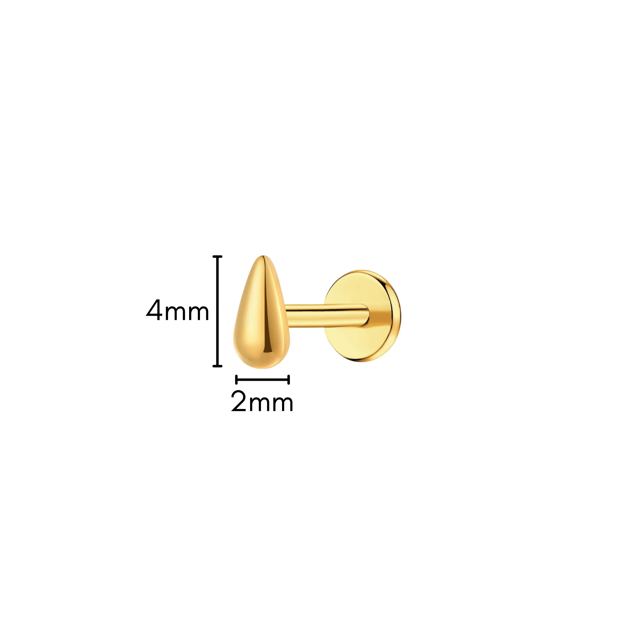 Droplet Flat Back Stud - Image 7
