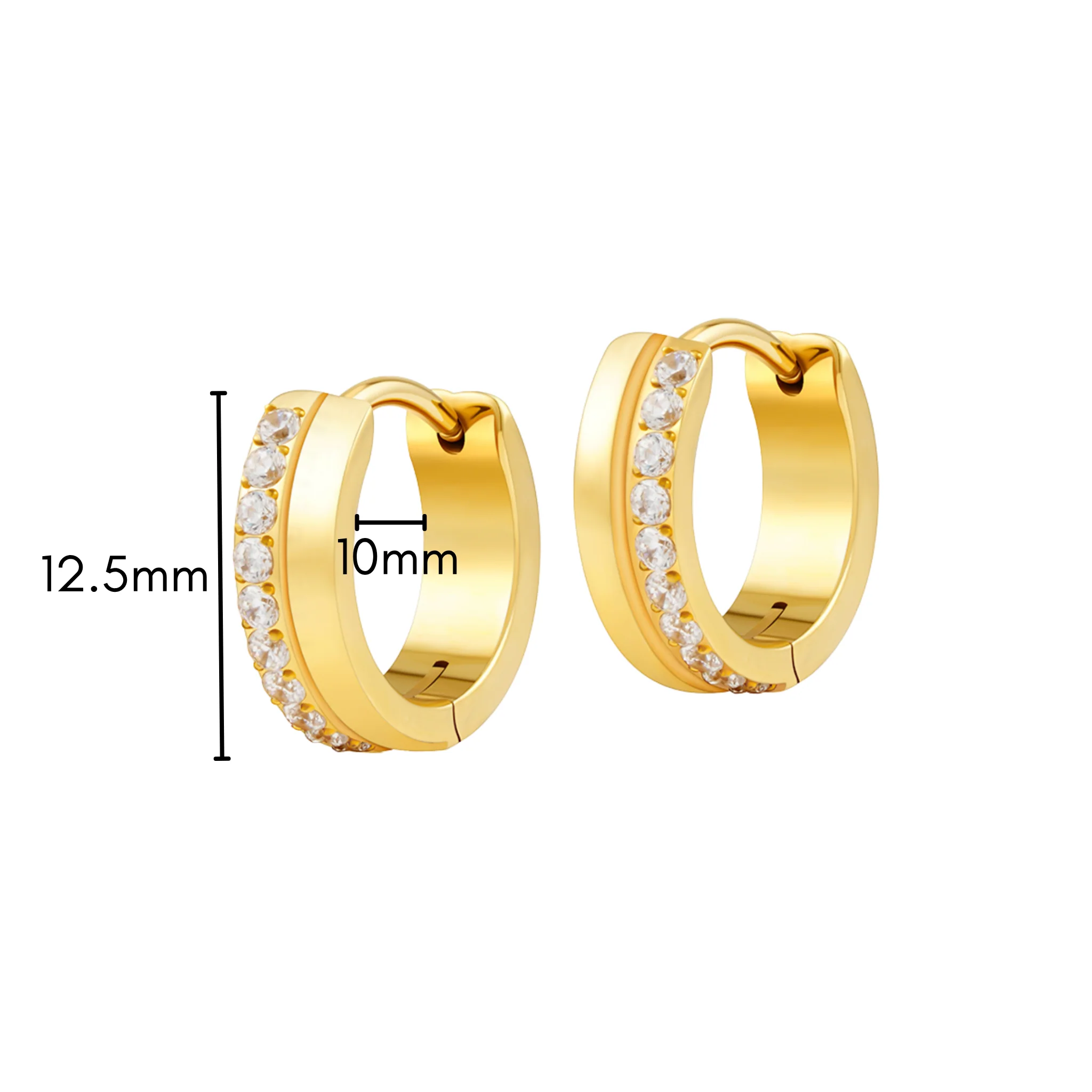 Duo Clicker Hoops in Titanium - Image 3