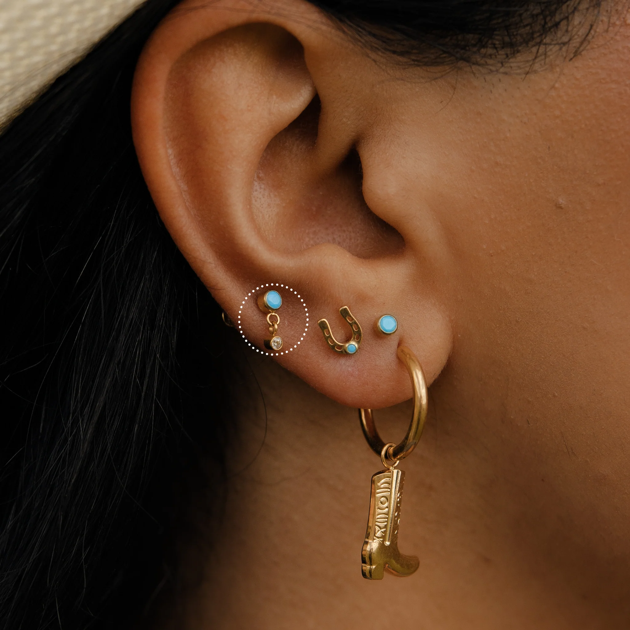 Duo Drop Flat Back Stud - Image 3