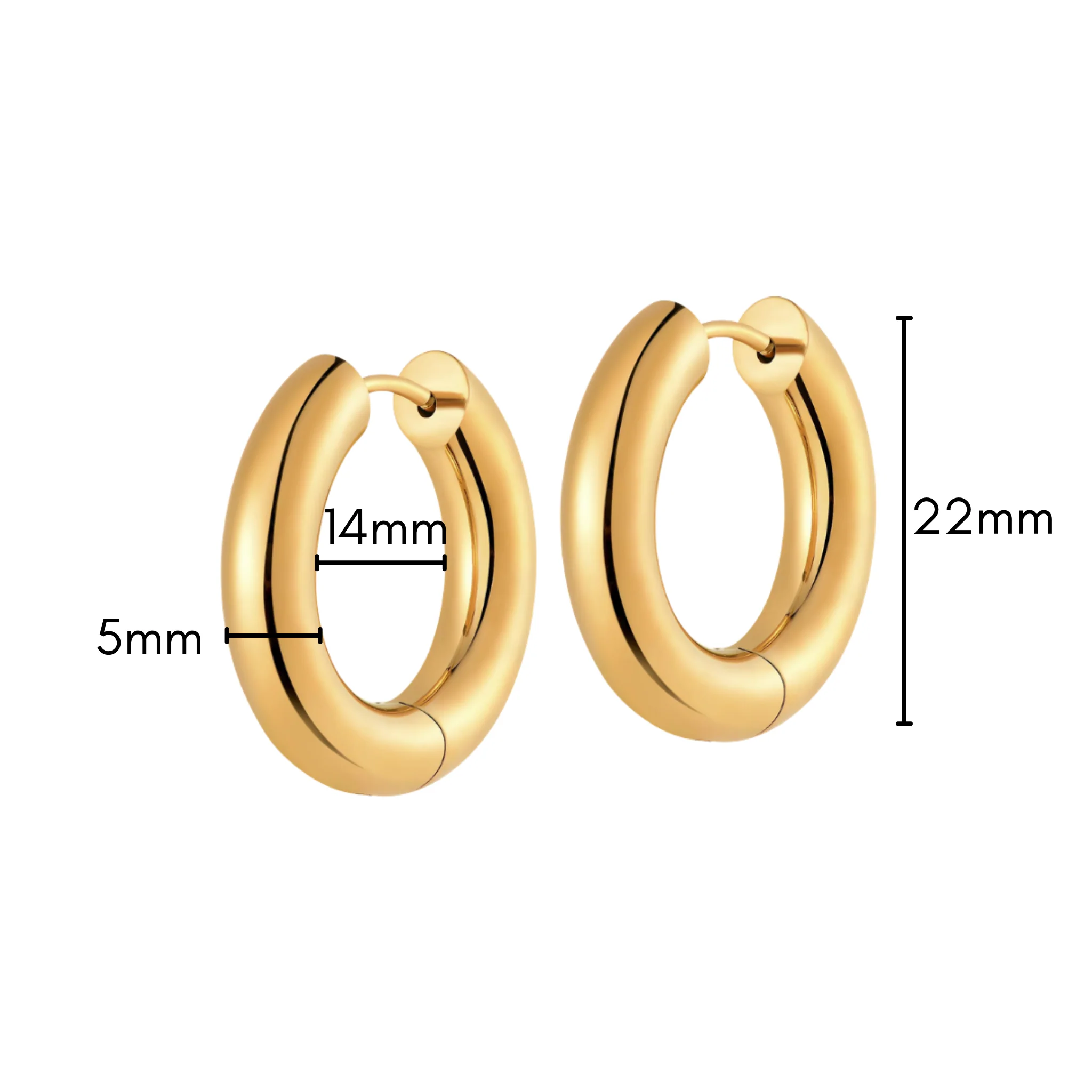 Extra Chunky Clicker Hoops in Titanium - Image 7
