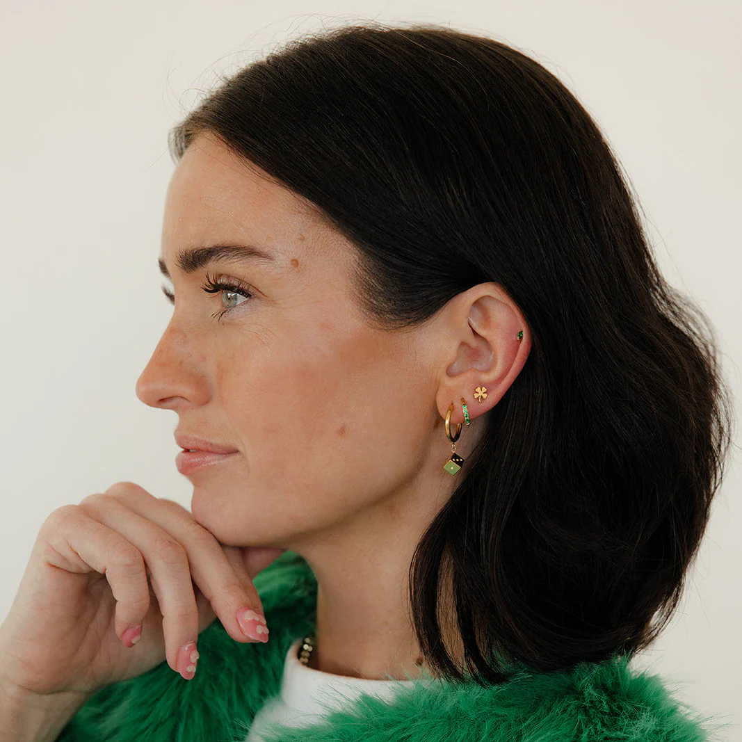 Four Leaf Clover Flat Back Stud - Image 5