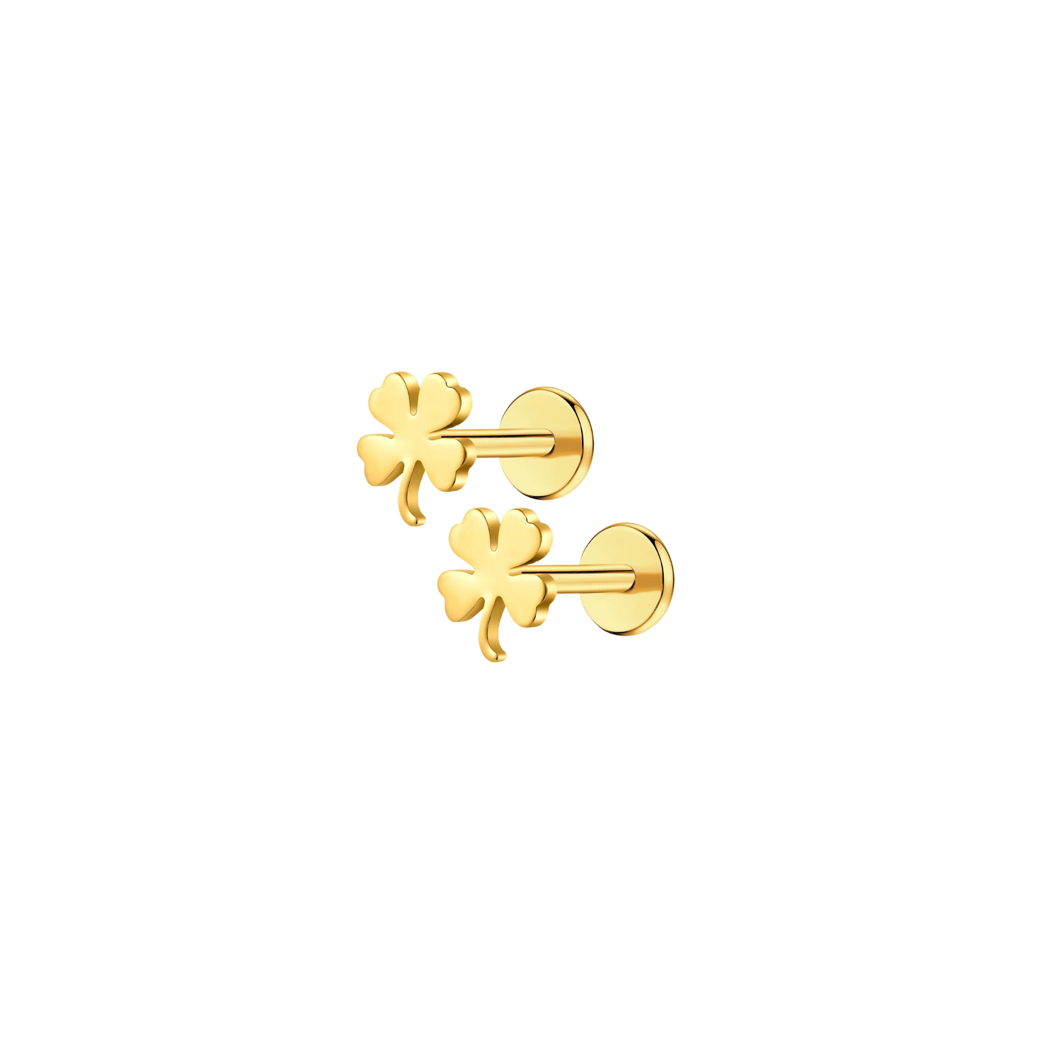 Four Leaf Clover Flat Back Stud - Image 8