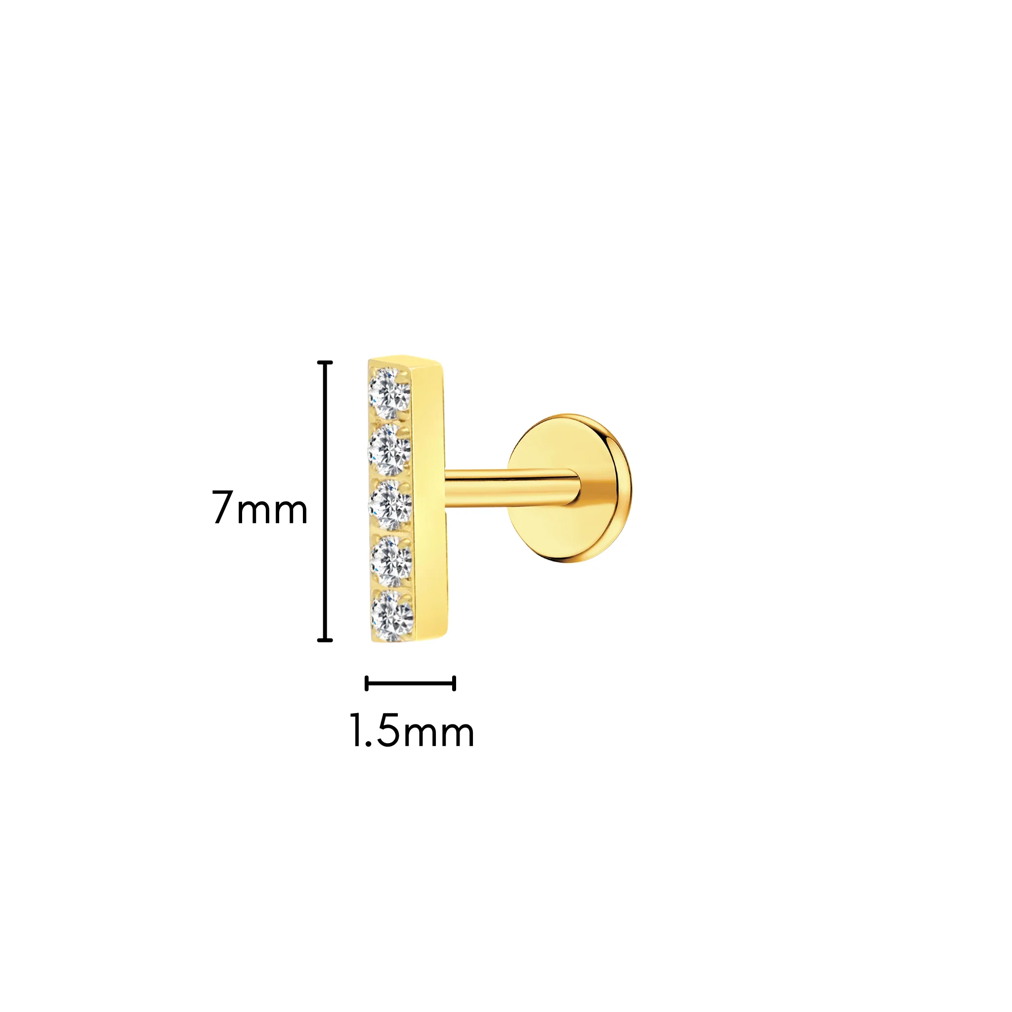 Gem Bar Flat Back Stud - Image 6