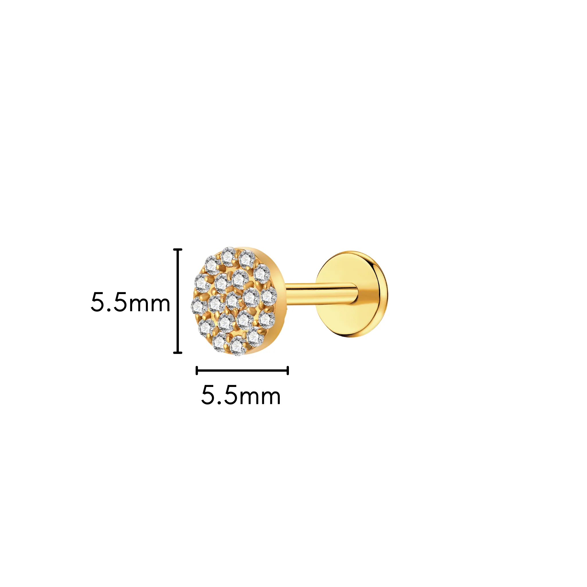 Gem Disc Flat Back Stud - Image 6