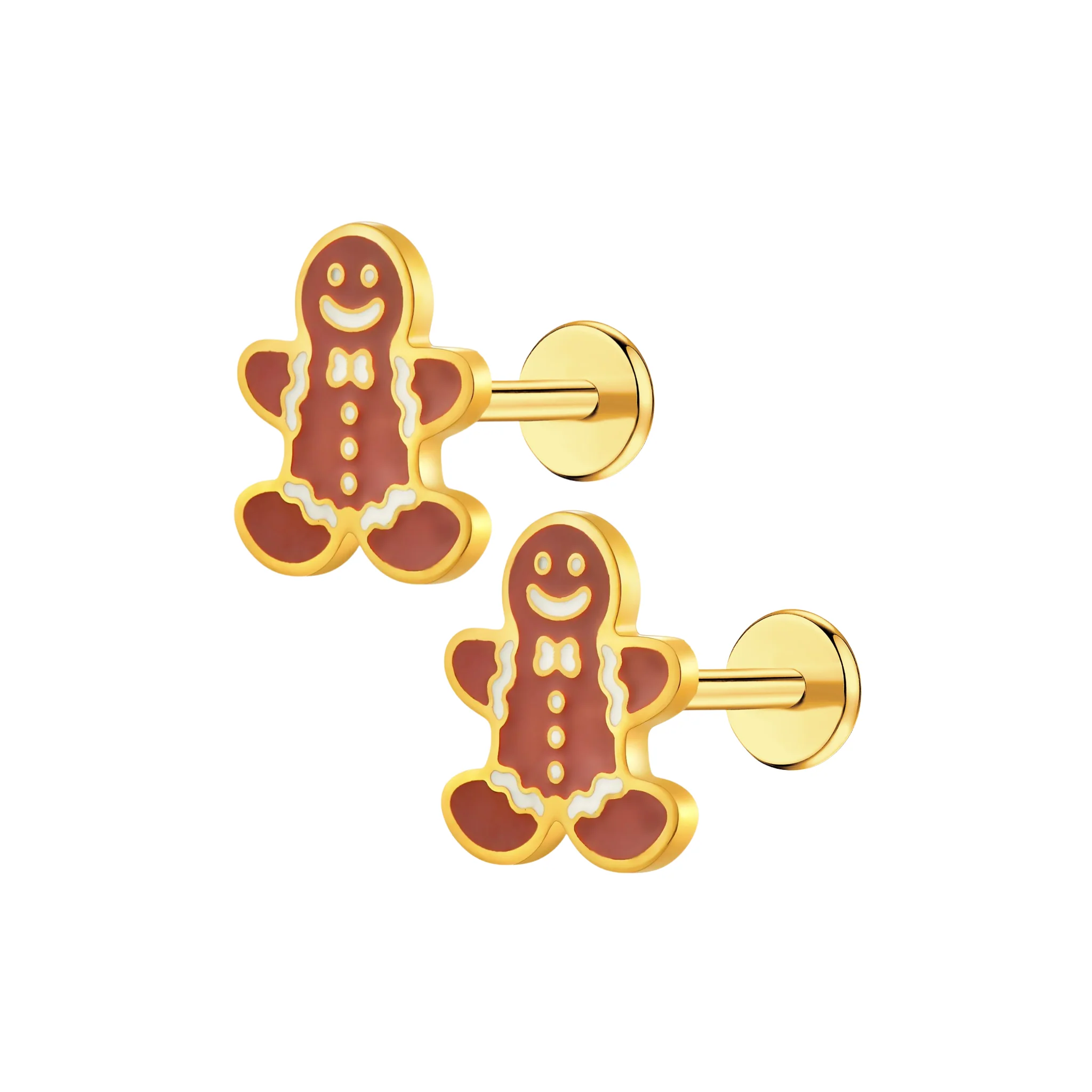 Gingerbread Man Flat Back Stud - Image 6