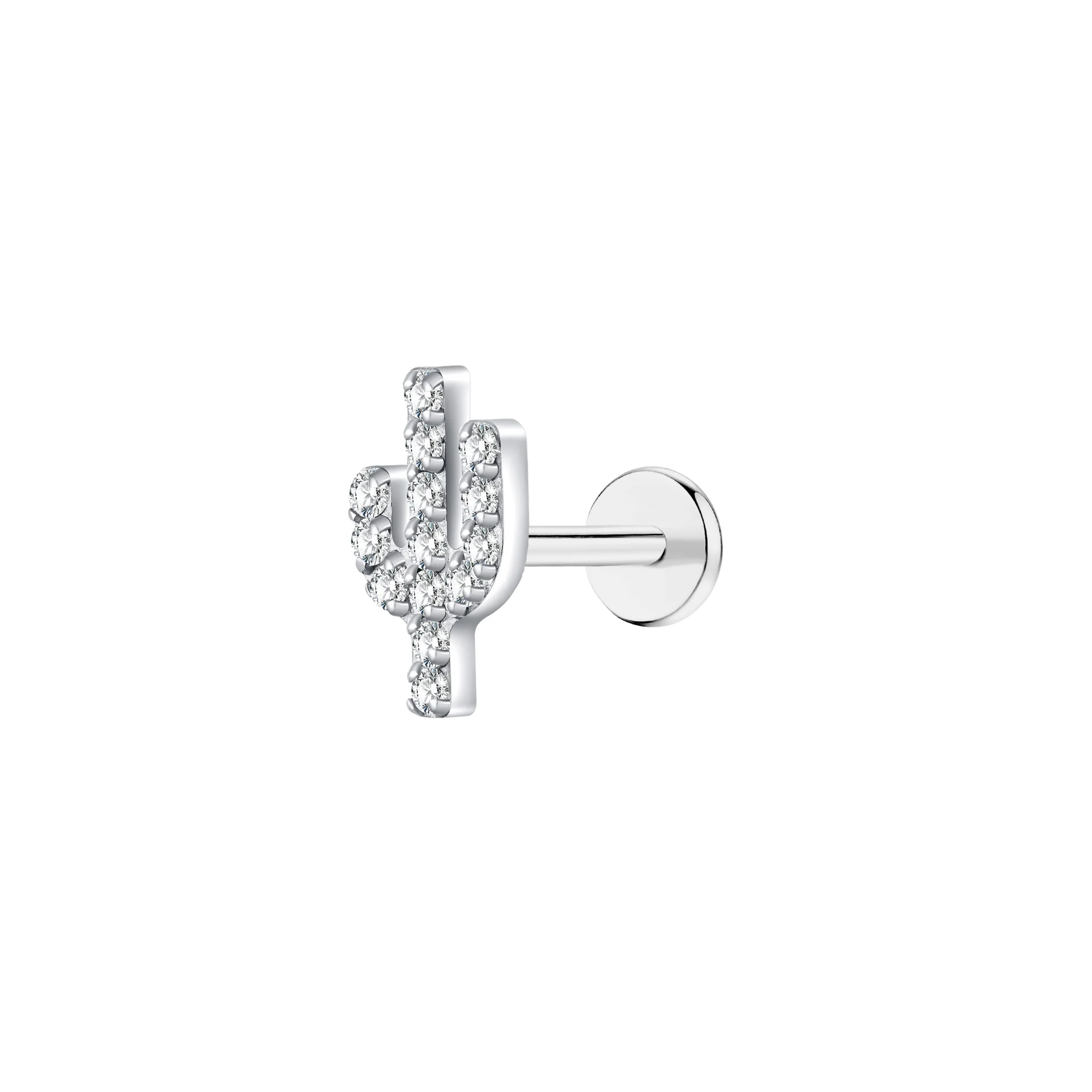 Glam Cactus Flat Back Stud - Image 2
