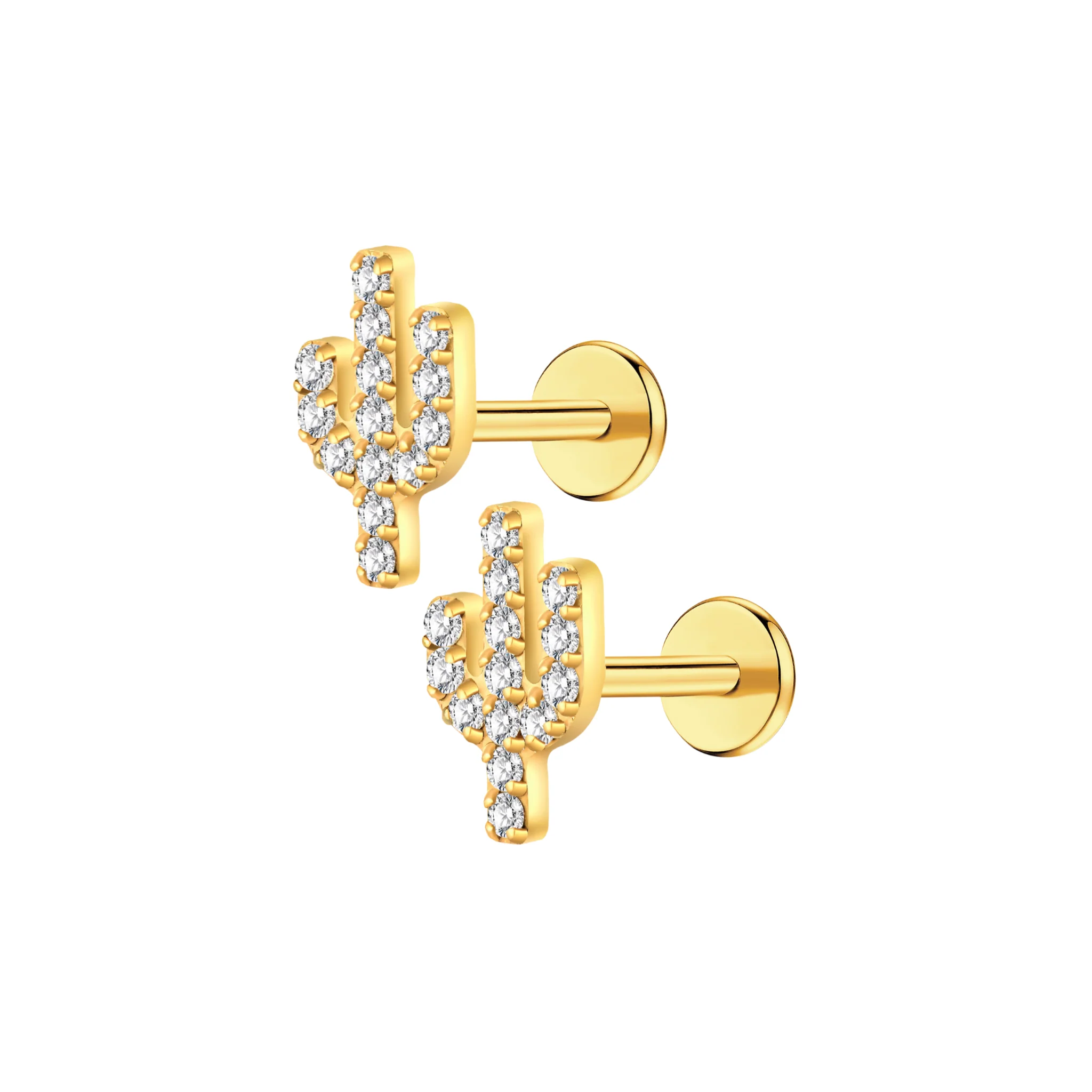 Glam Cactus Flat Back Stud - Image 8