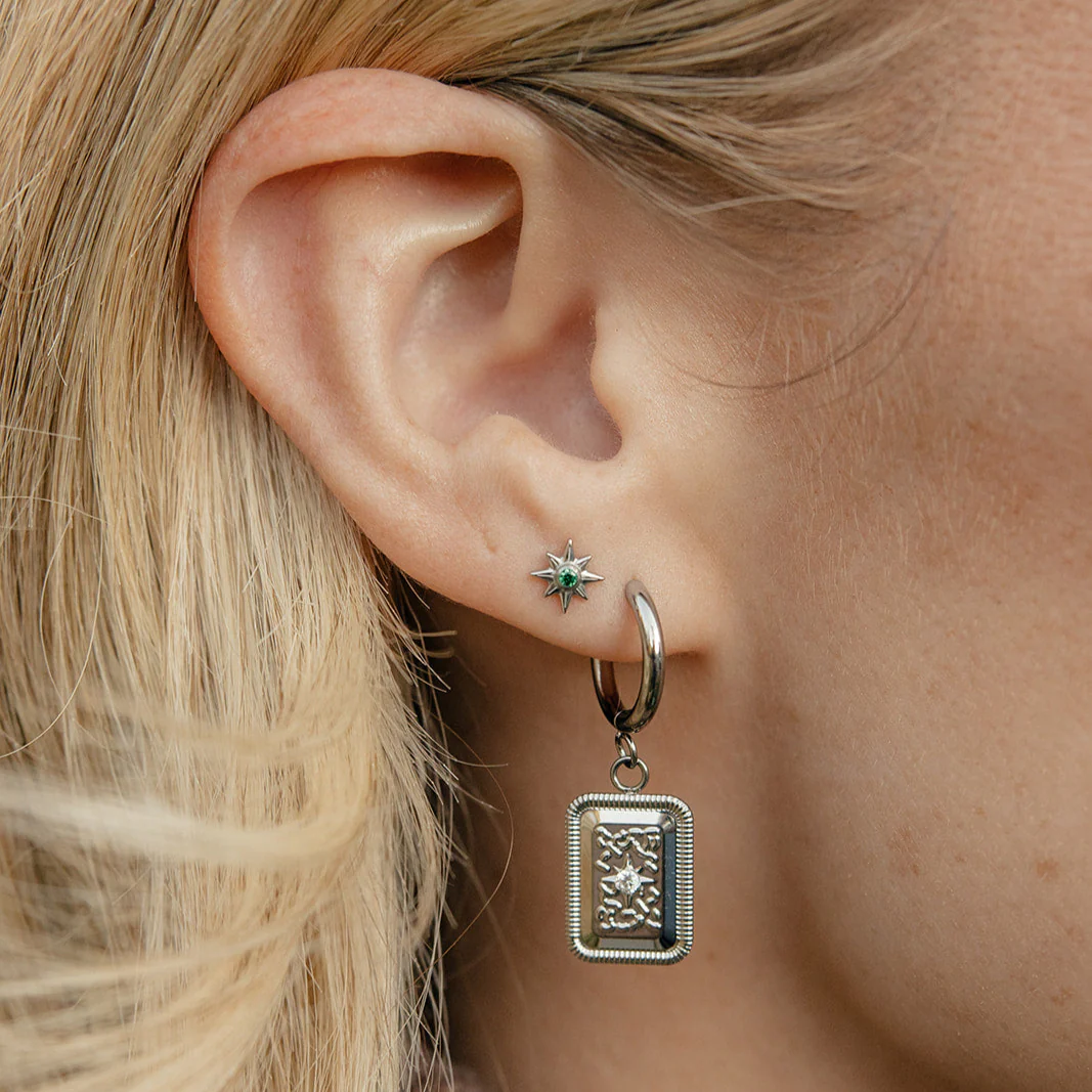 Emerald Nova Flat Back Stud - Image 6