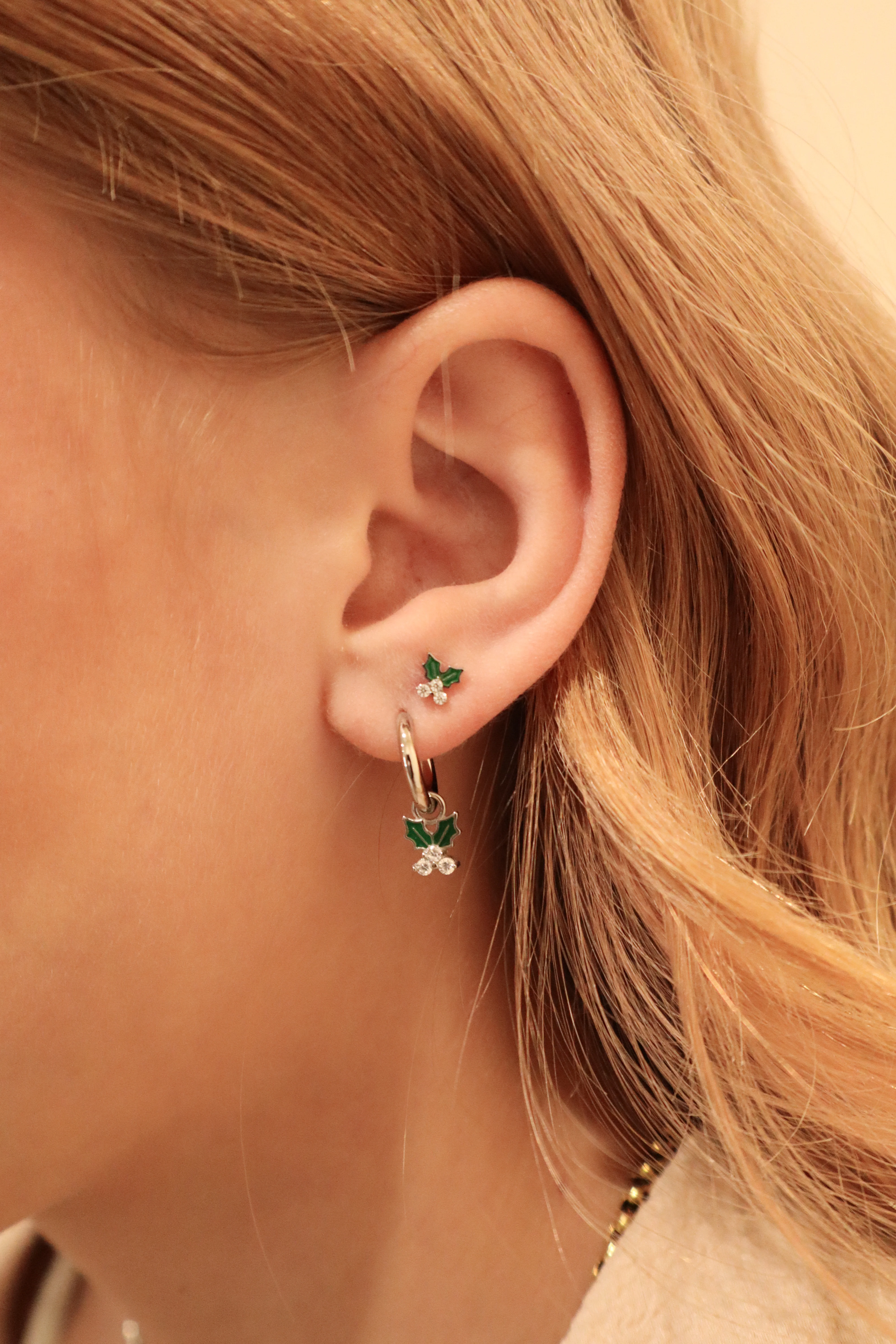 Holly Charm Hoops - Image 4