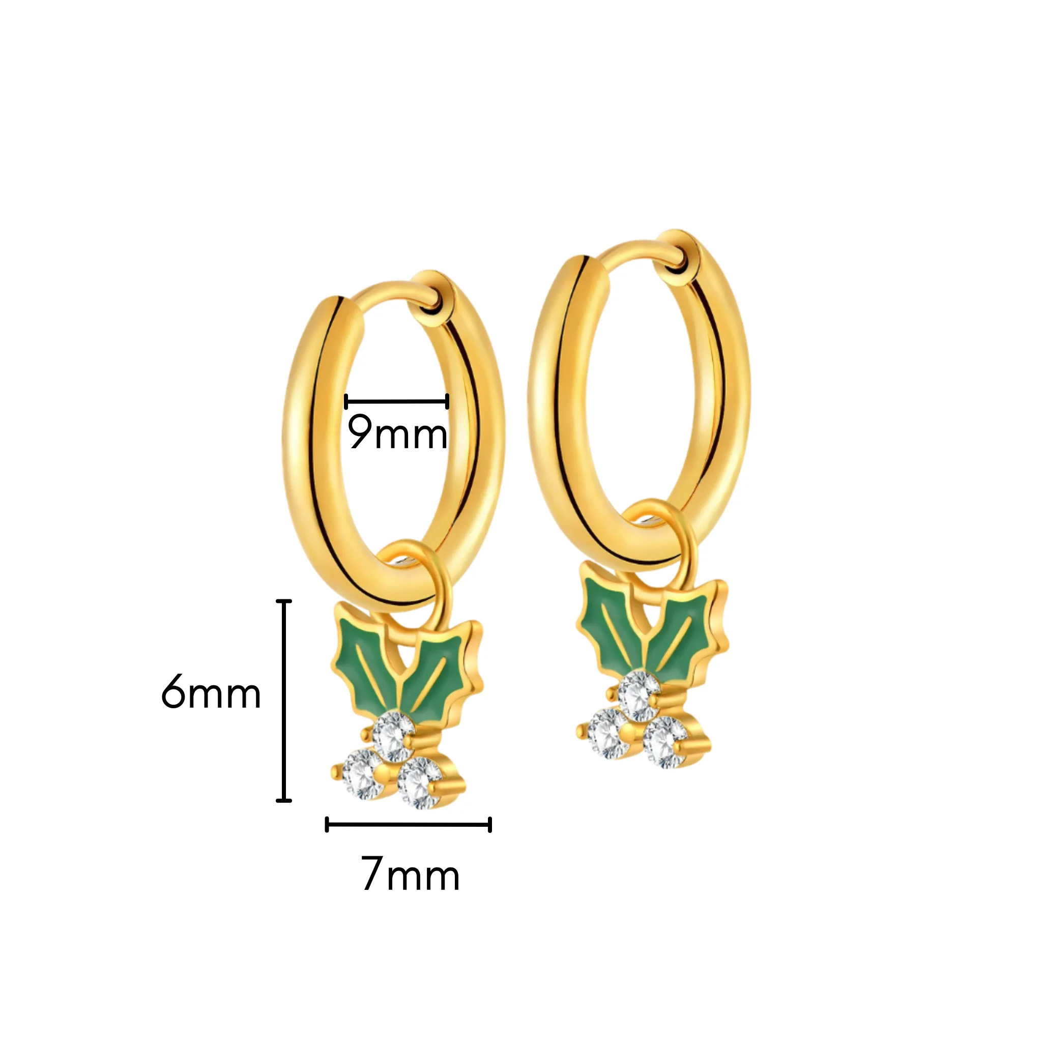 Holly Charm Hoops - Image 5