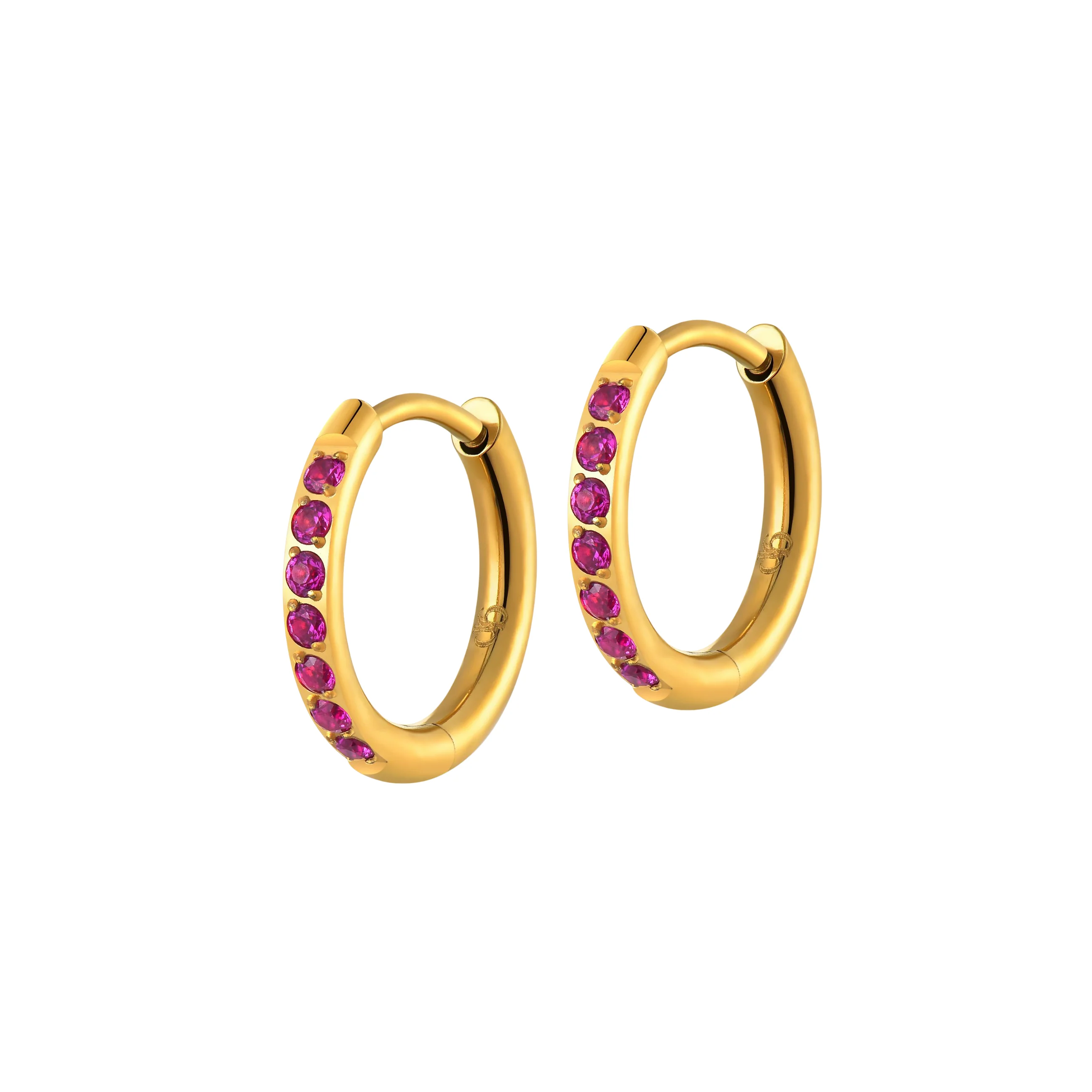 Pink Punch Dress me up Hoops in Titanium - Image 6